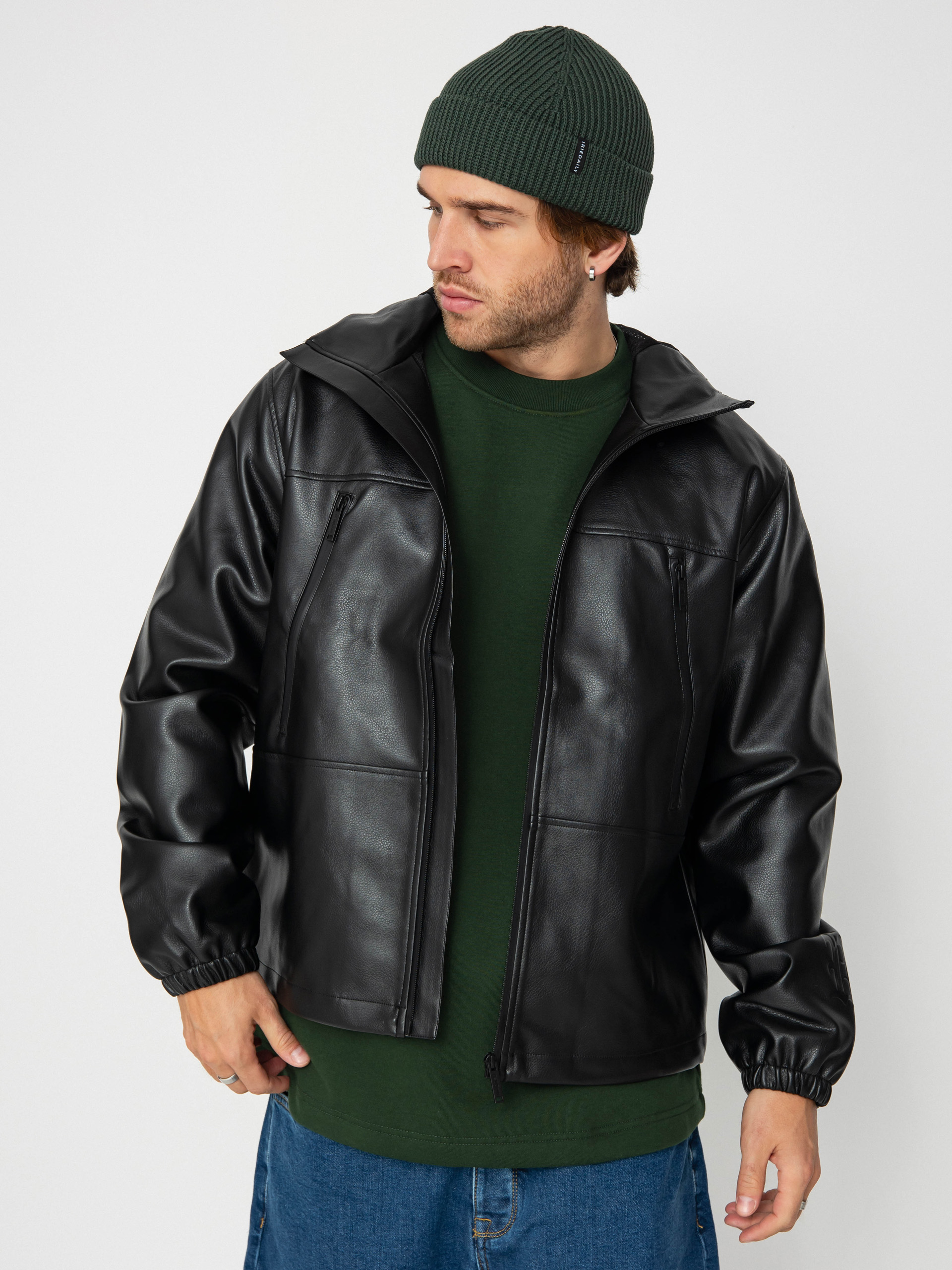 Куртка Wasted Paris Kingdom Faux Leather Windbreaker (black)