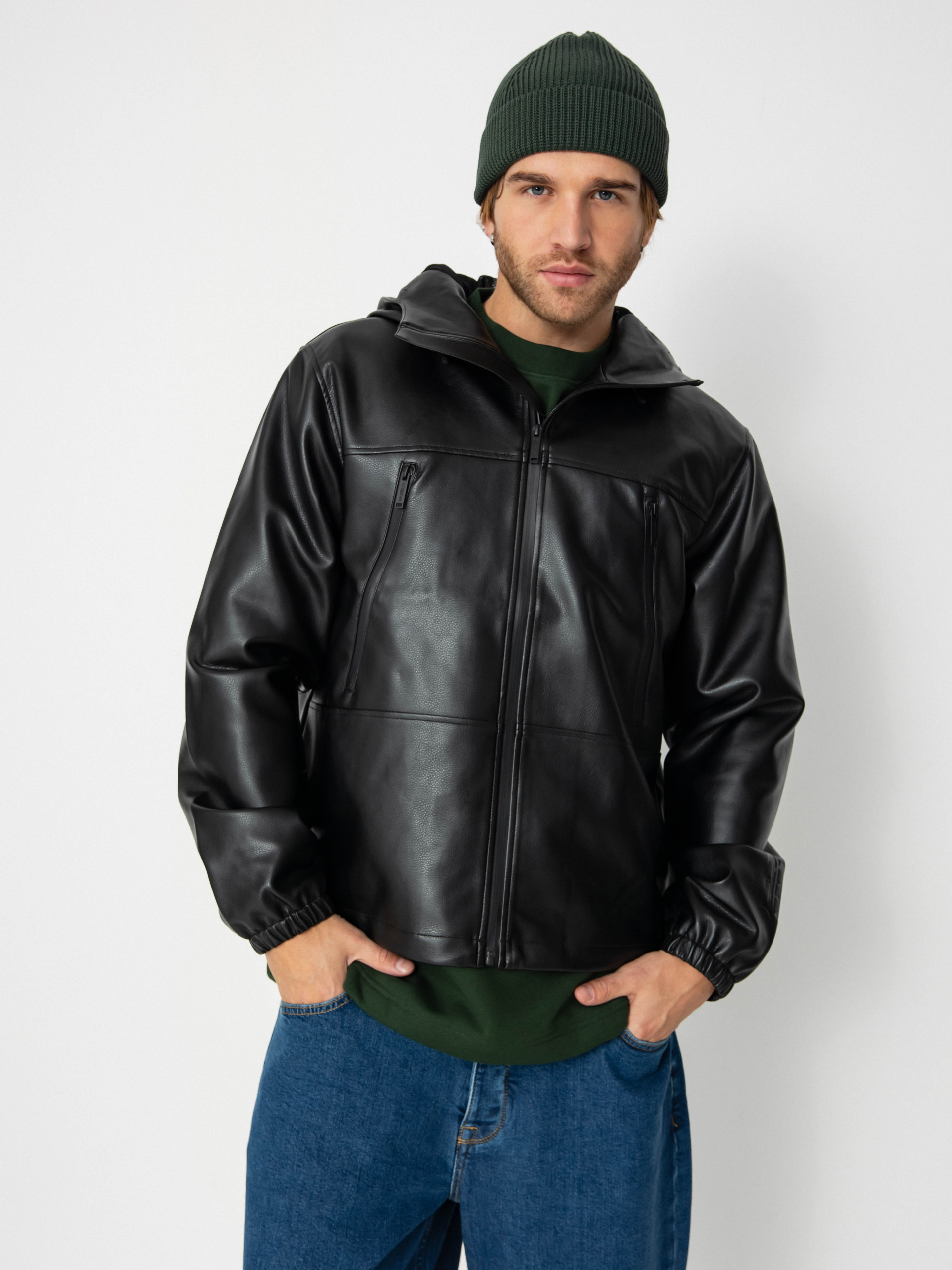 Куртка Wasted Paris Kingdom Faux Leather Windbreaker (black)