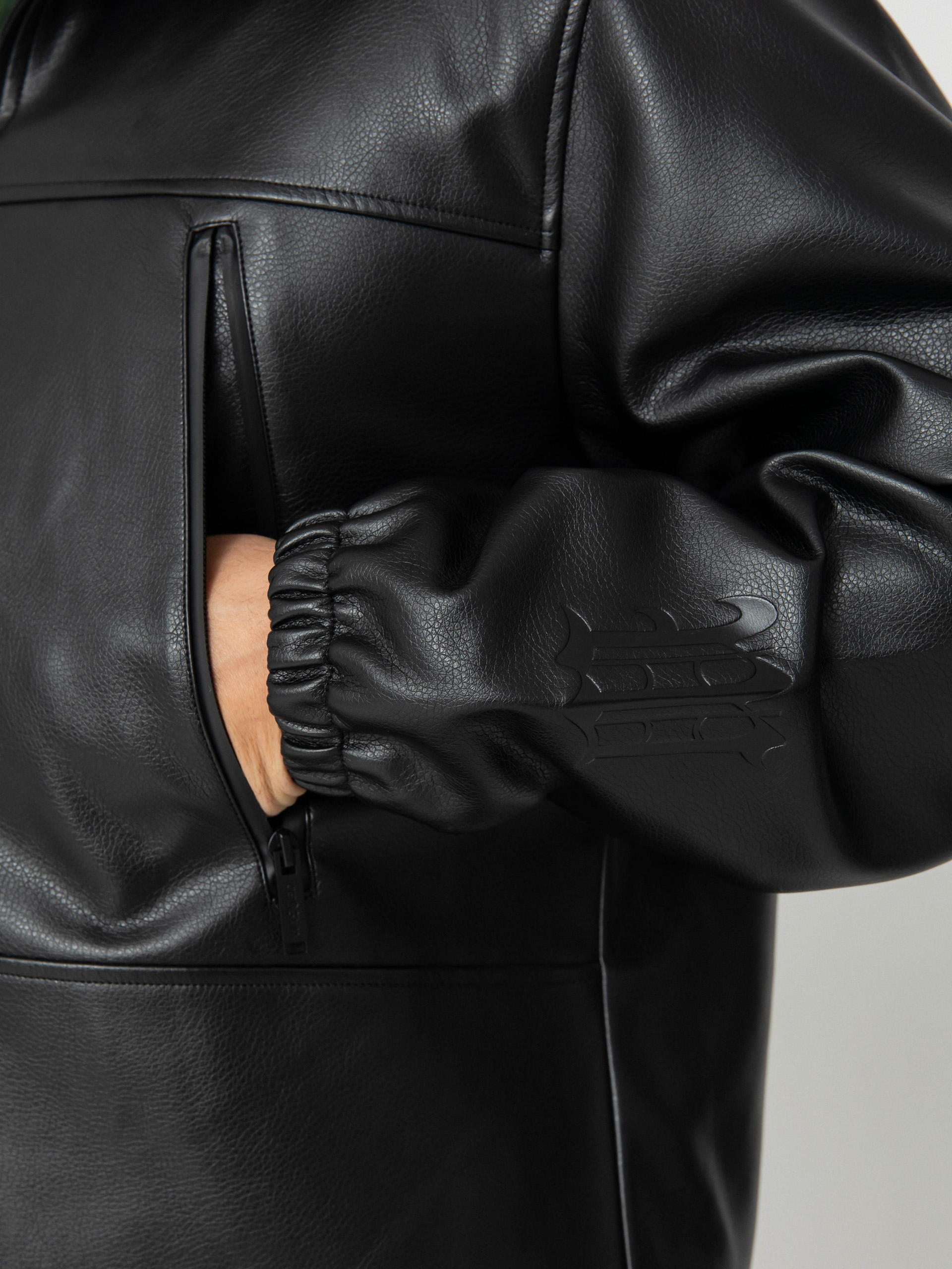 Куртка Wasted Paris Kingdom Faux Leather Windbreaker (black)