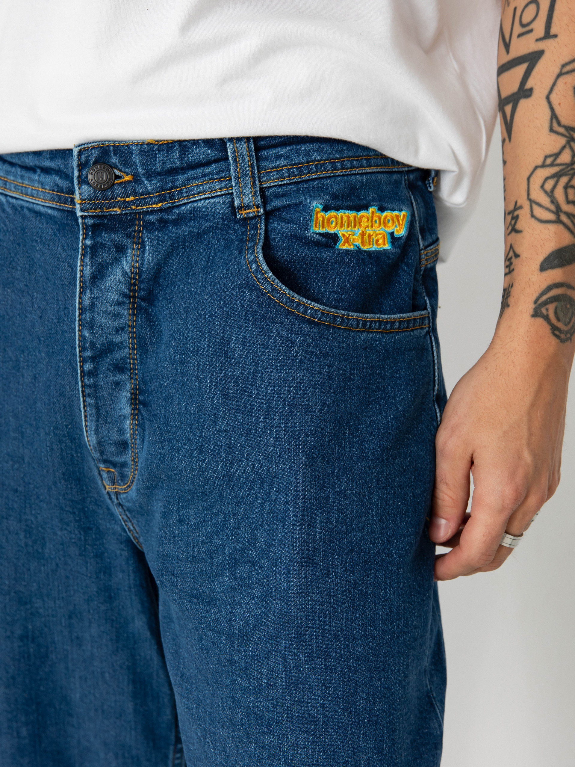 Штани Homeboy X Tra Monster Denim (washed blue)