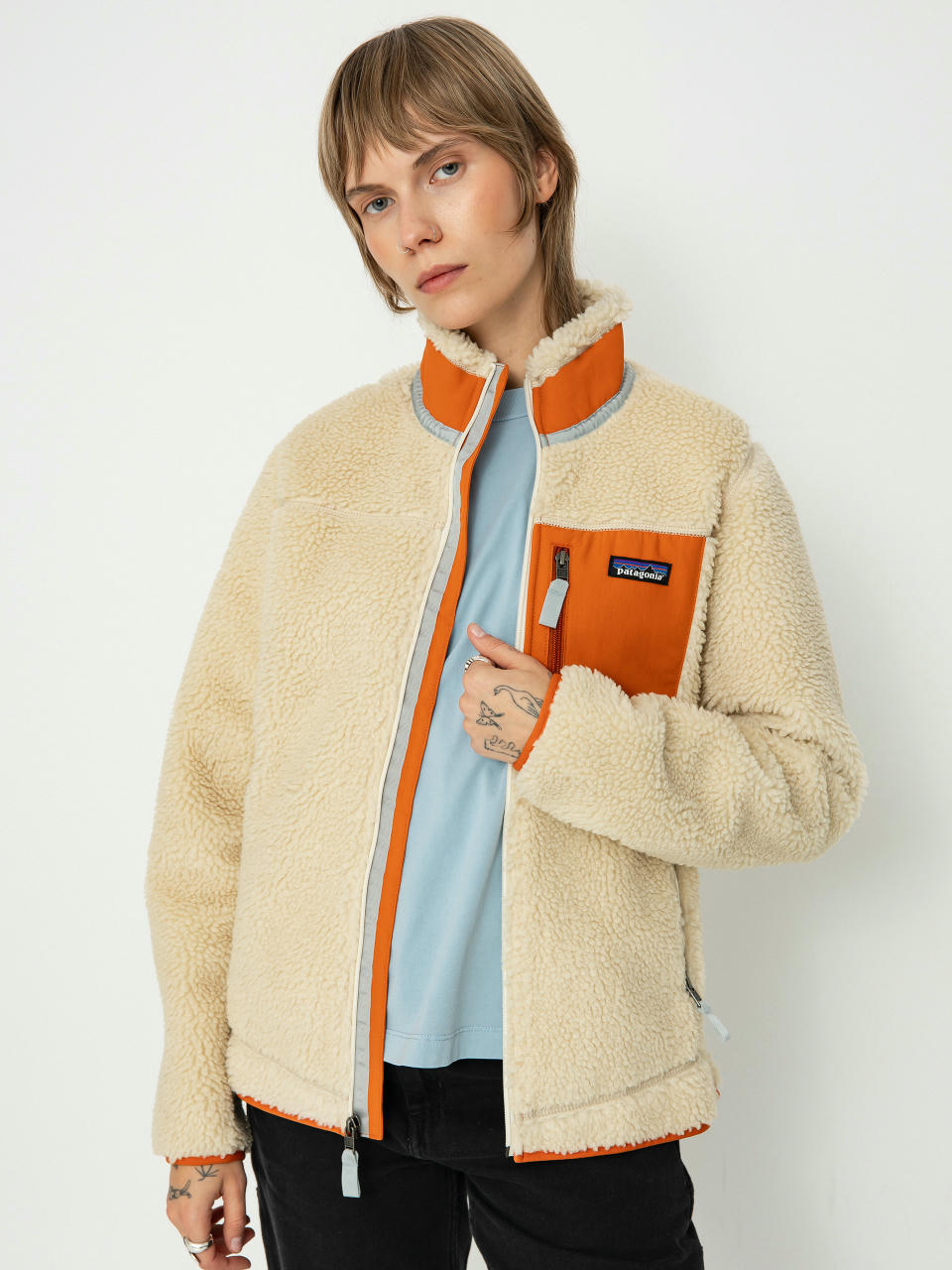 Куртка Patagonia Classic Retro X Wmn (dark natural w/redtail rust)