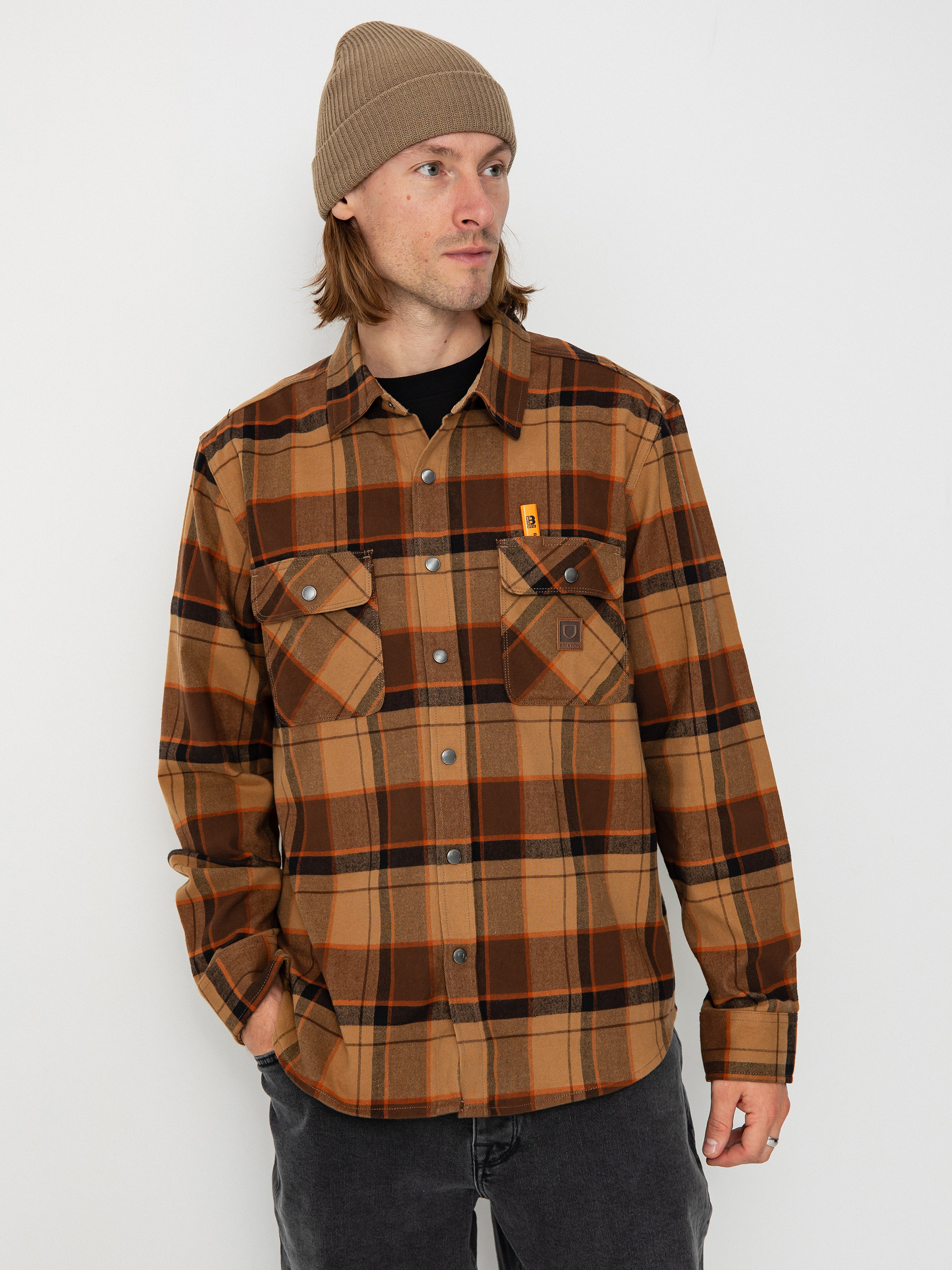 u0421u043eu0440u043eu0447u043au0430 Brixton Builders Bowery Str Wr Ls (burro brown/pinecone brown/bla)
