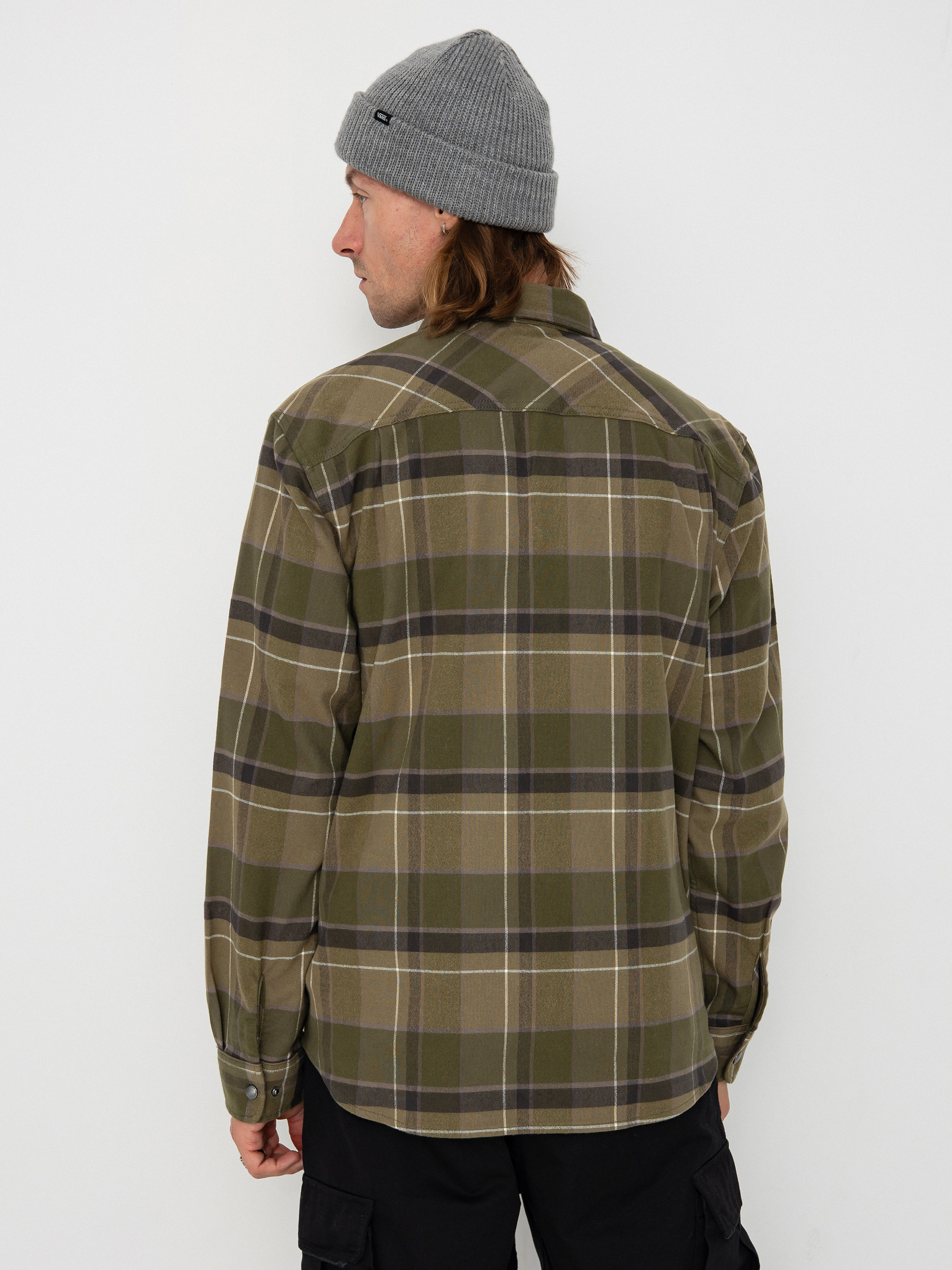 Сорочка Brixton Builders Bowery Str Wr Ls (dill/olive surplus/washed blac)