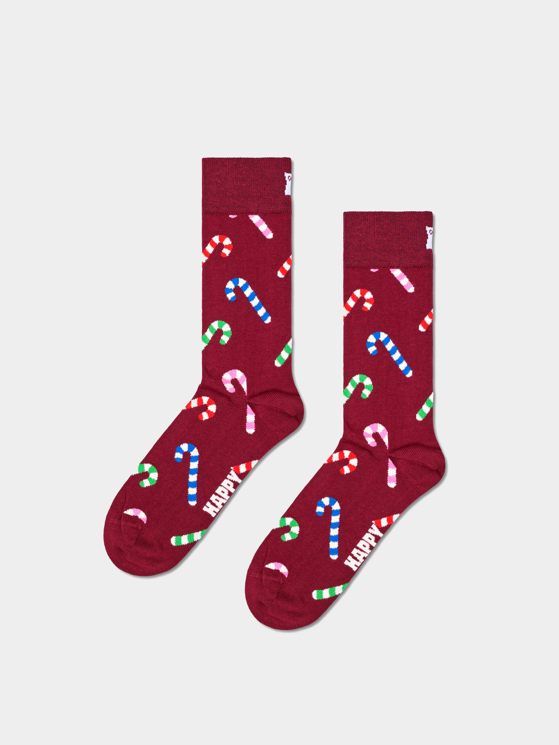  Шкарпетки Happy Socks 2-Pack Holiday Striped Cracker Gift Set (dark red)