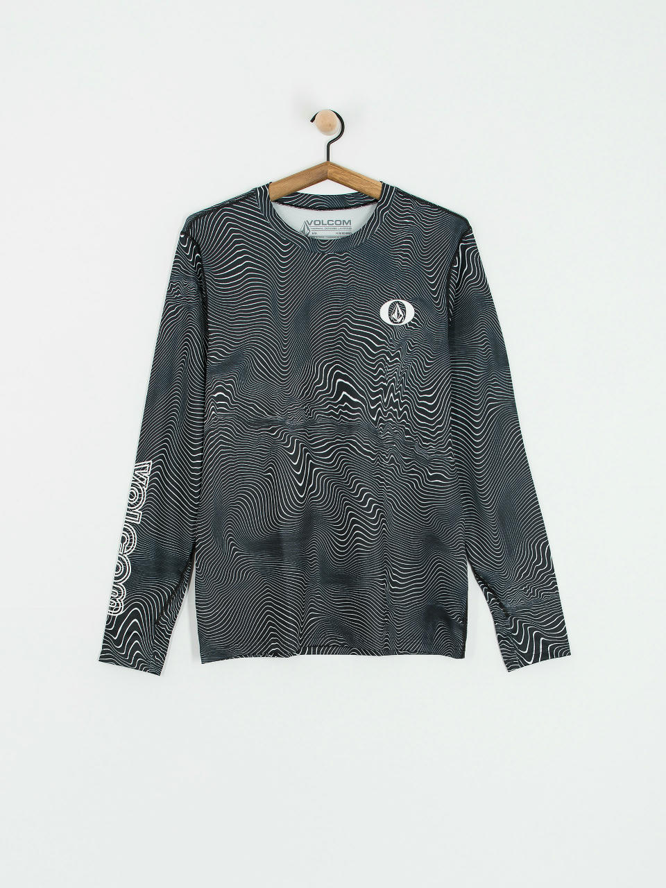 Чоловічий Термолонгслів Volcom M V Science Crew (black print)