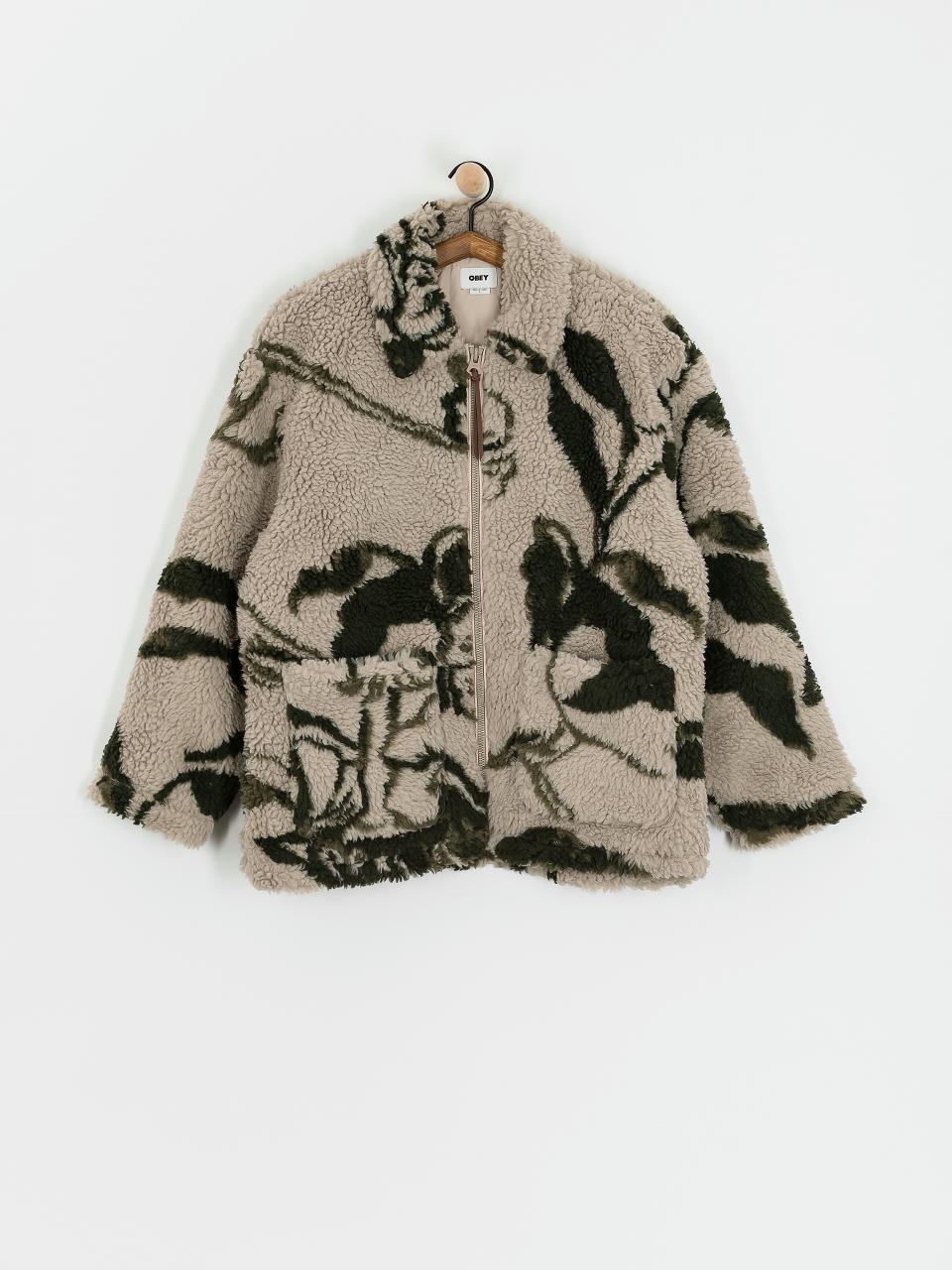 Куртка OBEY Mushroom Sherpa (silver grey multi)