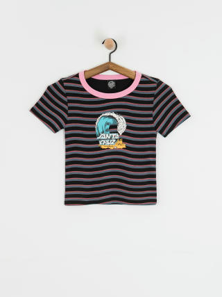 Футболка Santa Cruz Onshore Front Wmn (black wave stripe)