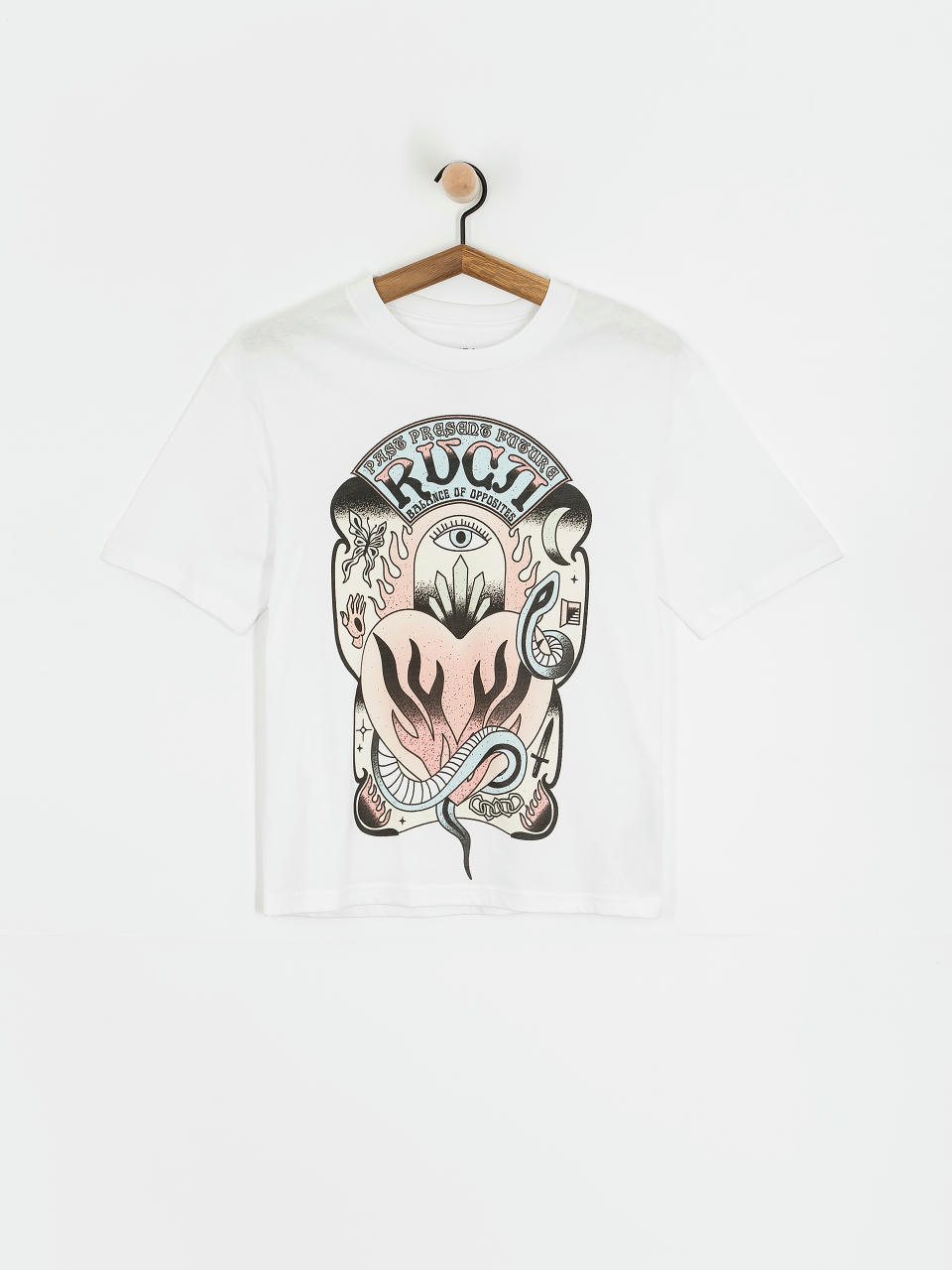 Футболка RVCA Burning Wmn (antique white)