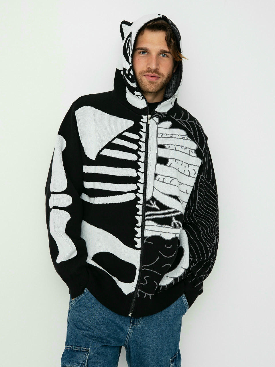 Худі RipNDip Skelly Nerm Knit HD (black/white)