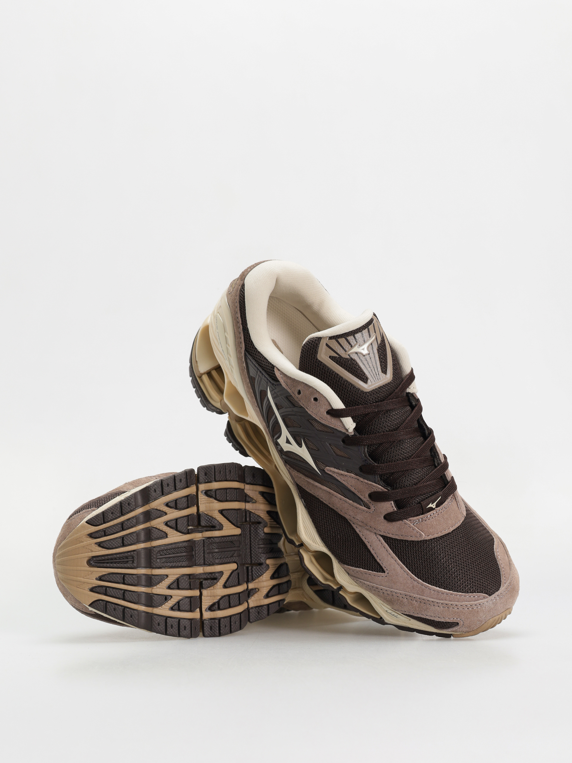 Взуття Mizuno Wave Prophecy LS - коричневий (mole/pristine/fungi)
