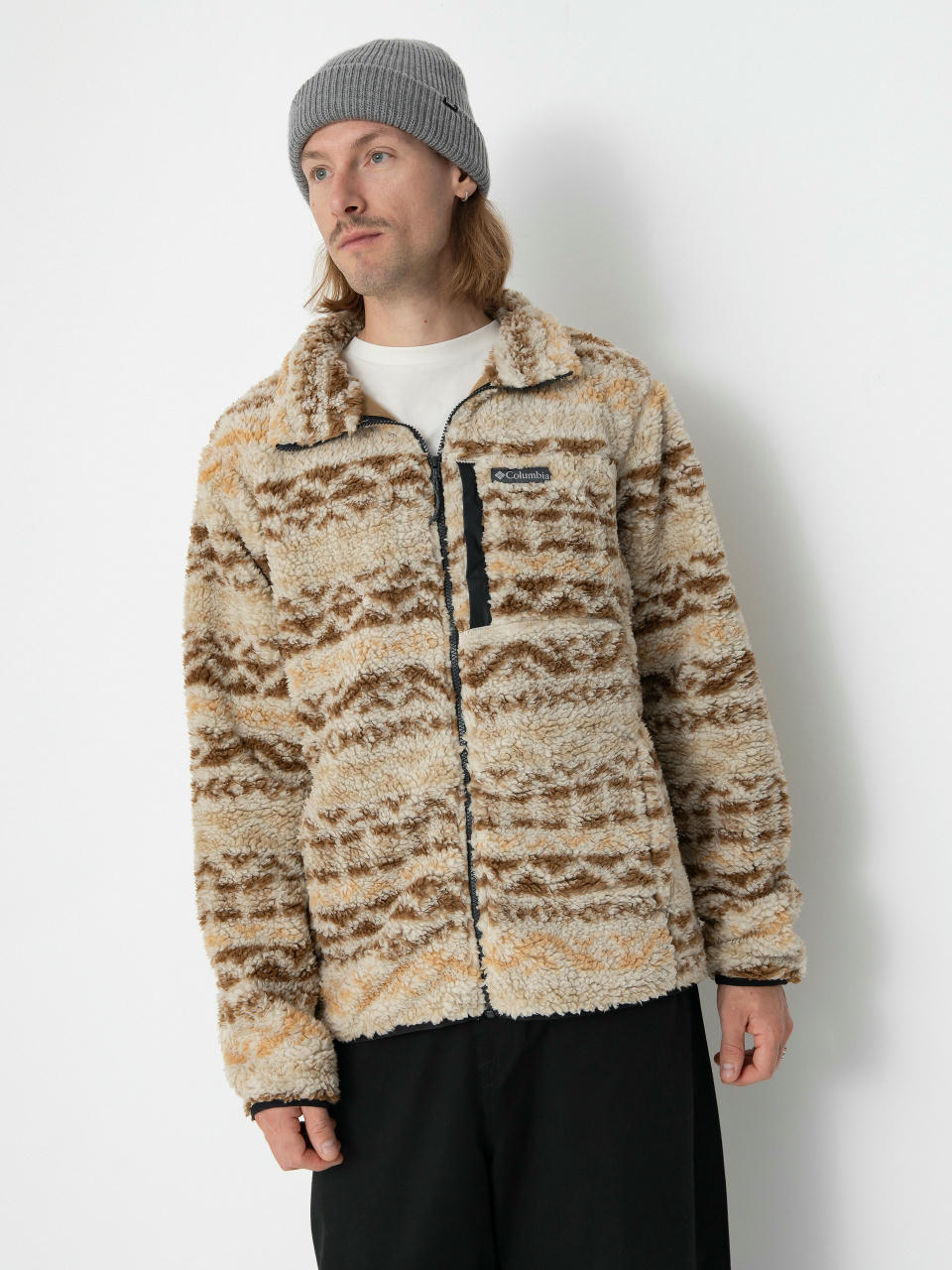 Чоловічий Флісовий светр Columbia Winter Pass Printed Fleece II (dark stone del)