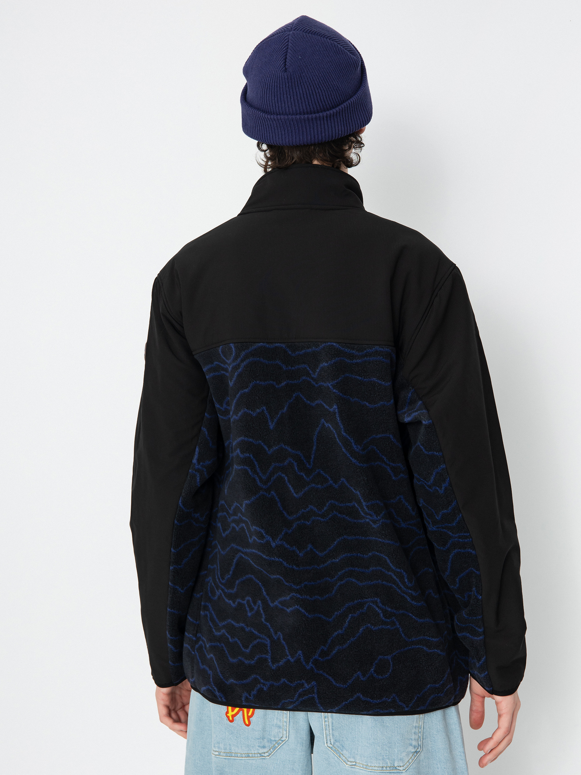 Чоловічий Флісовий светр Rip Curl Anti Series Search Zip Crew (black/berry)