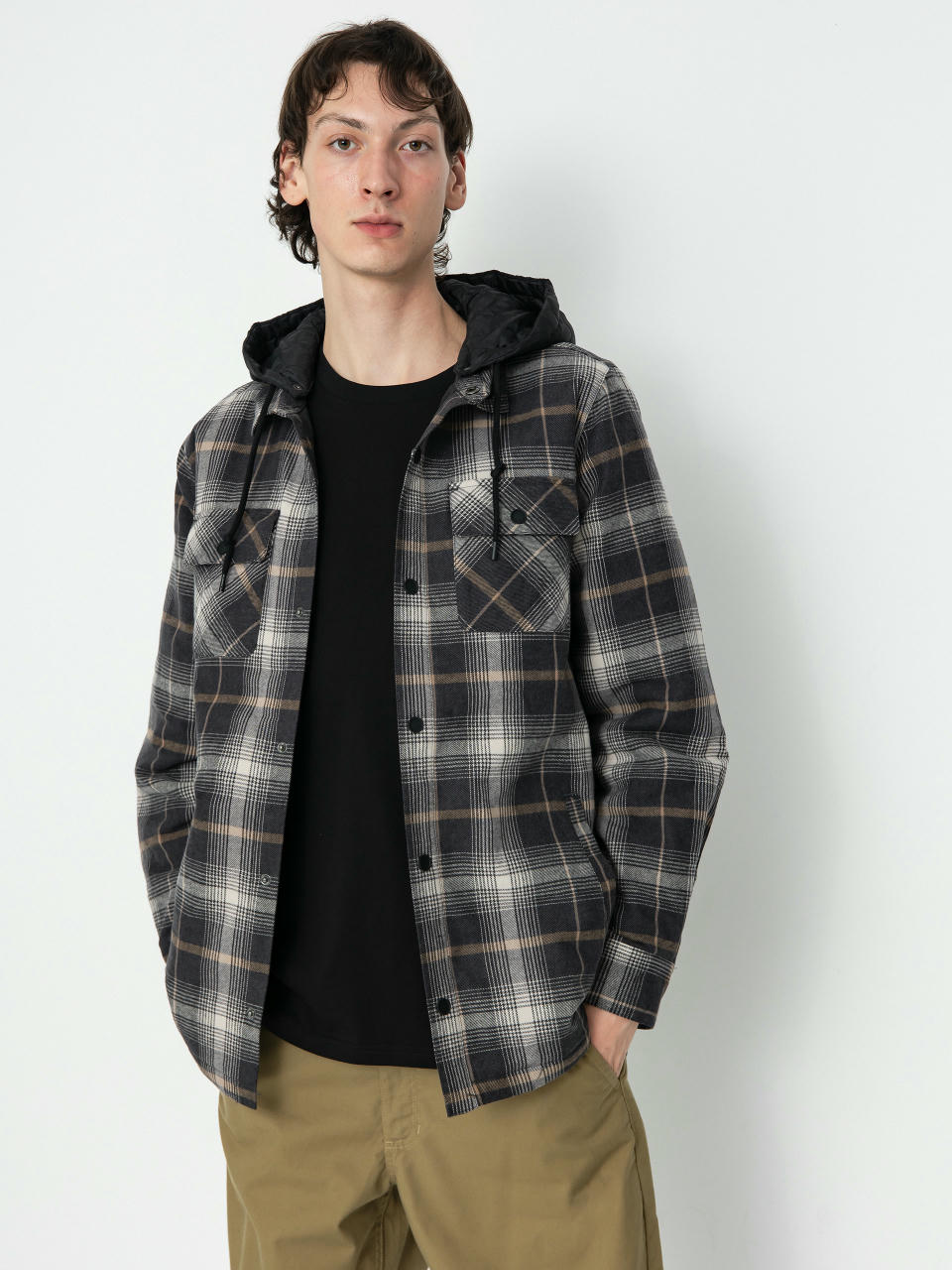 Чоловіча Сноубордична куртка Volcom Ins Riding Flannel (stone)