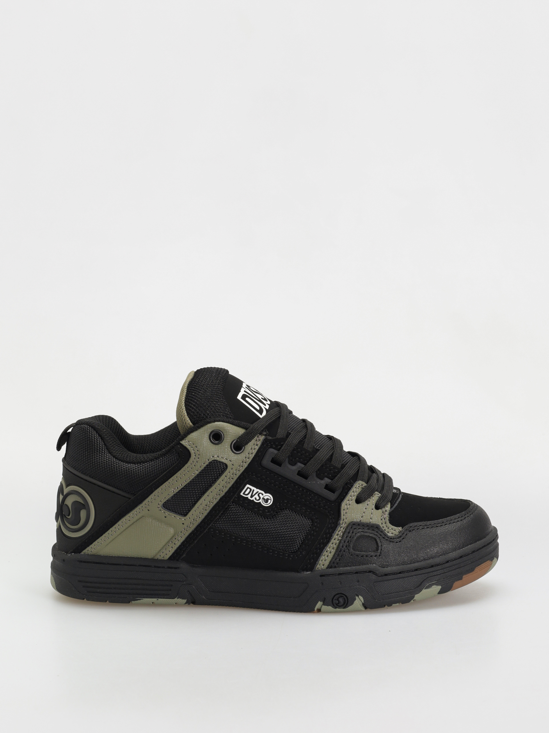 DVS APPAREL Comanche Sneaker Uomo - Colore Noir Black White, Pelle Scamosciata Nubuck, Doppie Cuciture