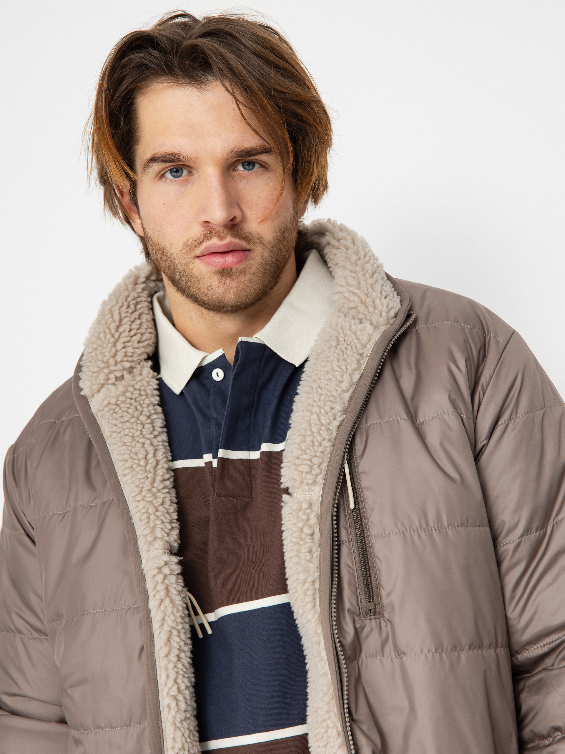 Куртка Converse Reversible Sherpa (classic taupe / truffle)