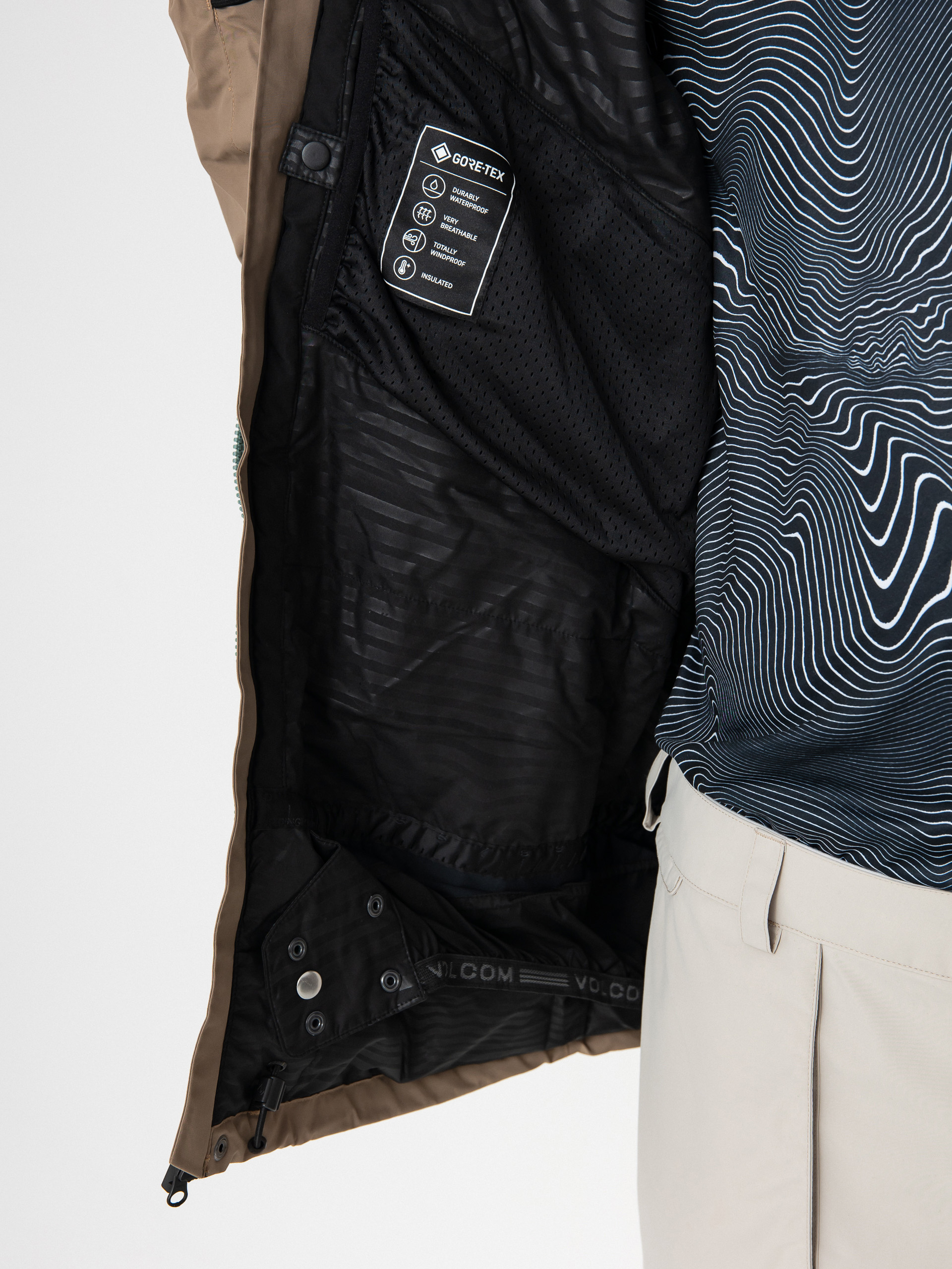 Чоловіча Сноубордична куртка Volcom L Ins Gore Tex (agave)