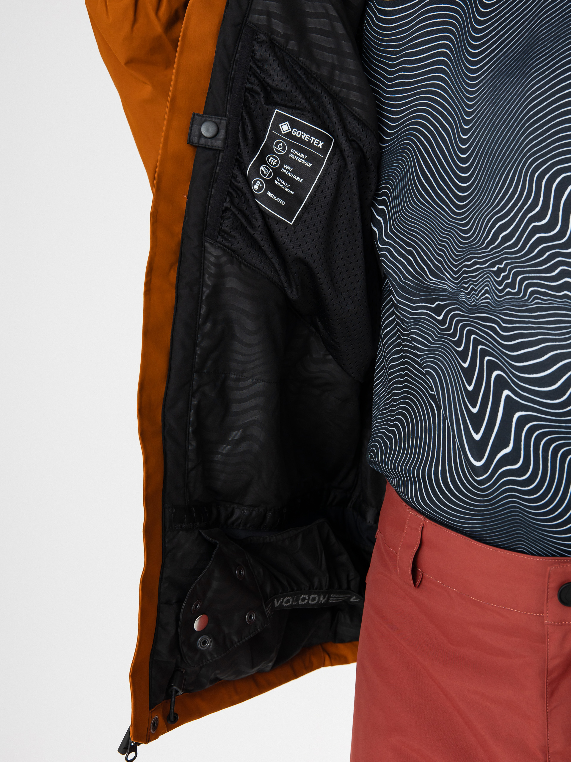 Чоловіча Сноубордична куртка Volcom L Ins Gore Tex (caramel)
