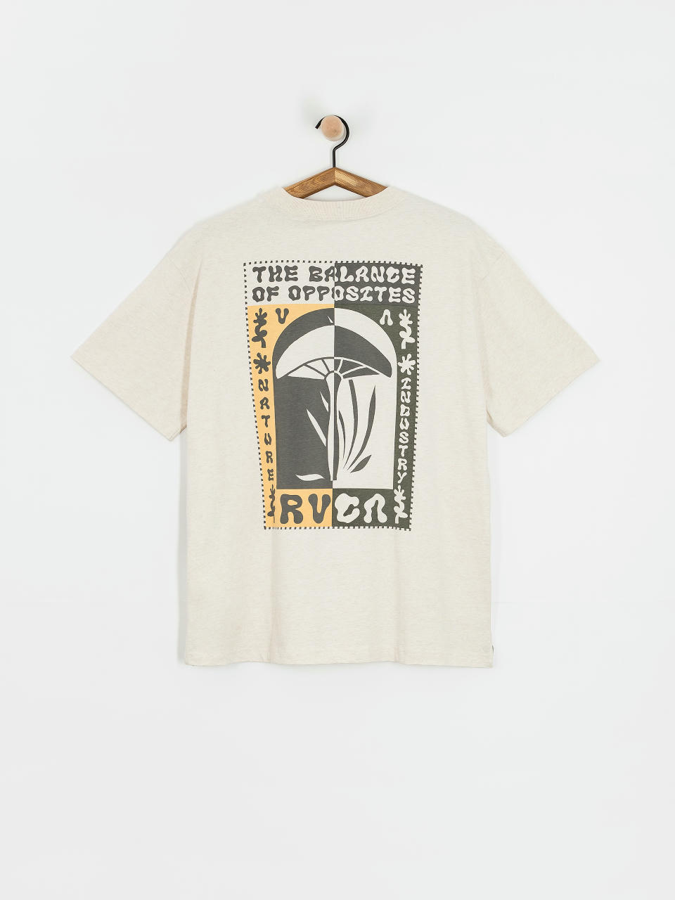 Футболка RVCA Decoshroom (oatmeal heather)