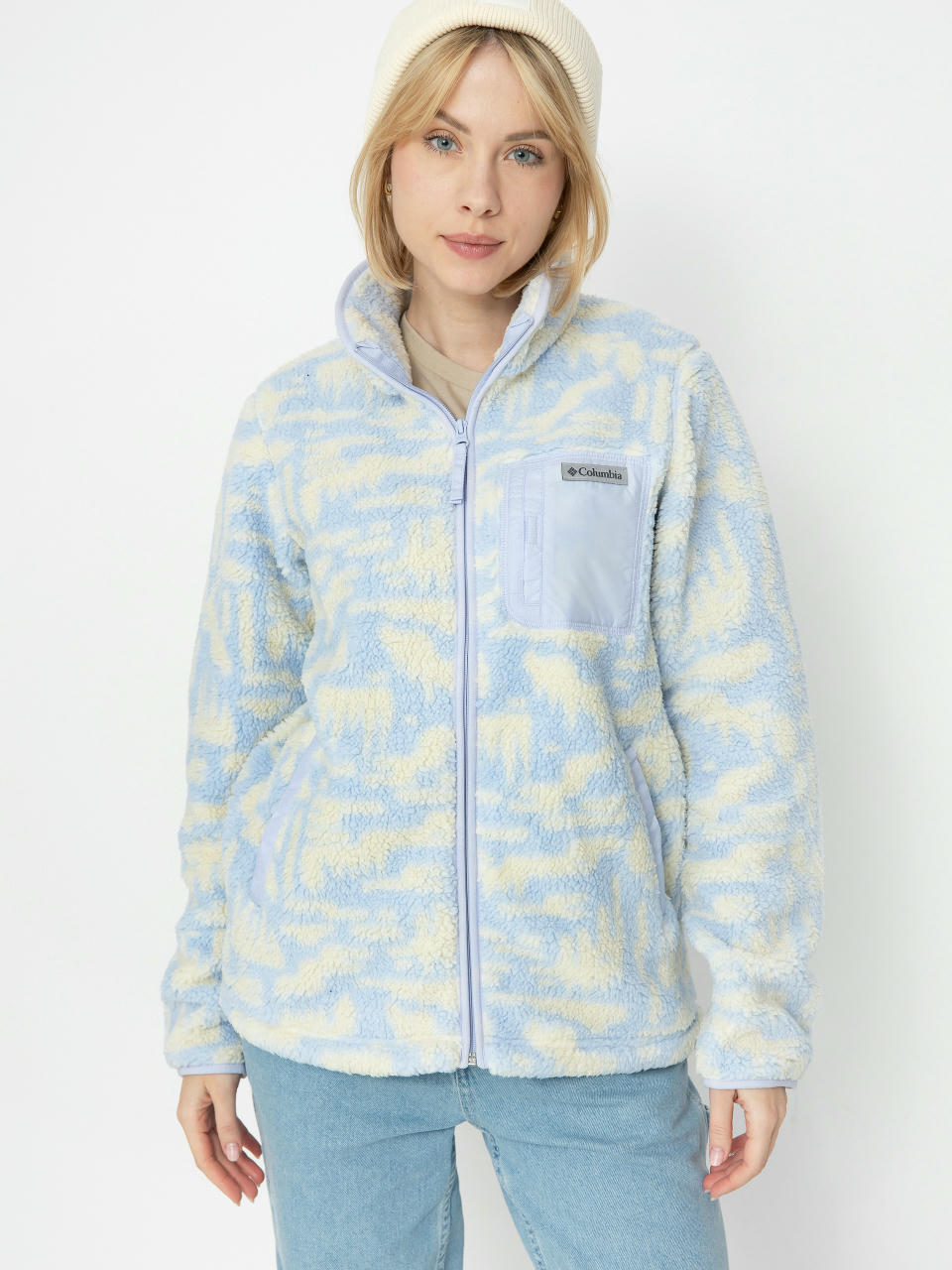 Флісовий светр Columbia West Bend Print Full Zip II Wmn (snowdrift highl)