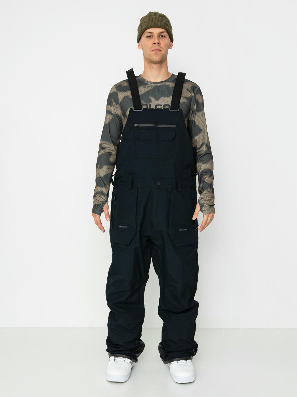 Чоловічі Сноубордичні штани Volcom Rain Gore Tex Bib Overall (black)