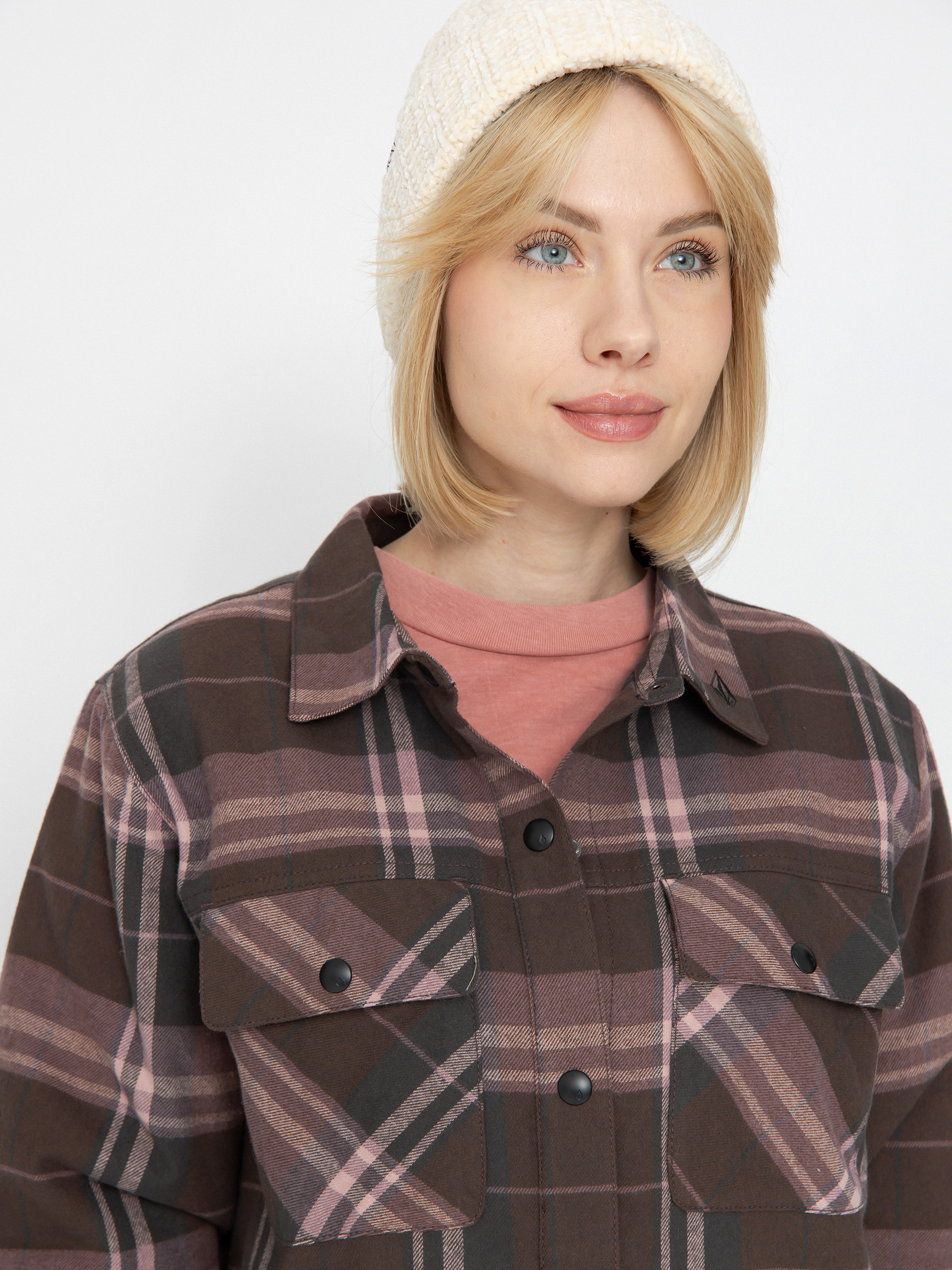 Жіноча Сноубордична куртка Volcom Ins Riding Flannel (dusty lavender)