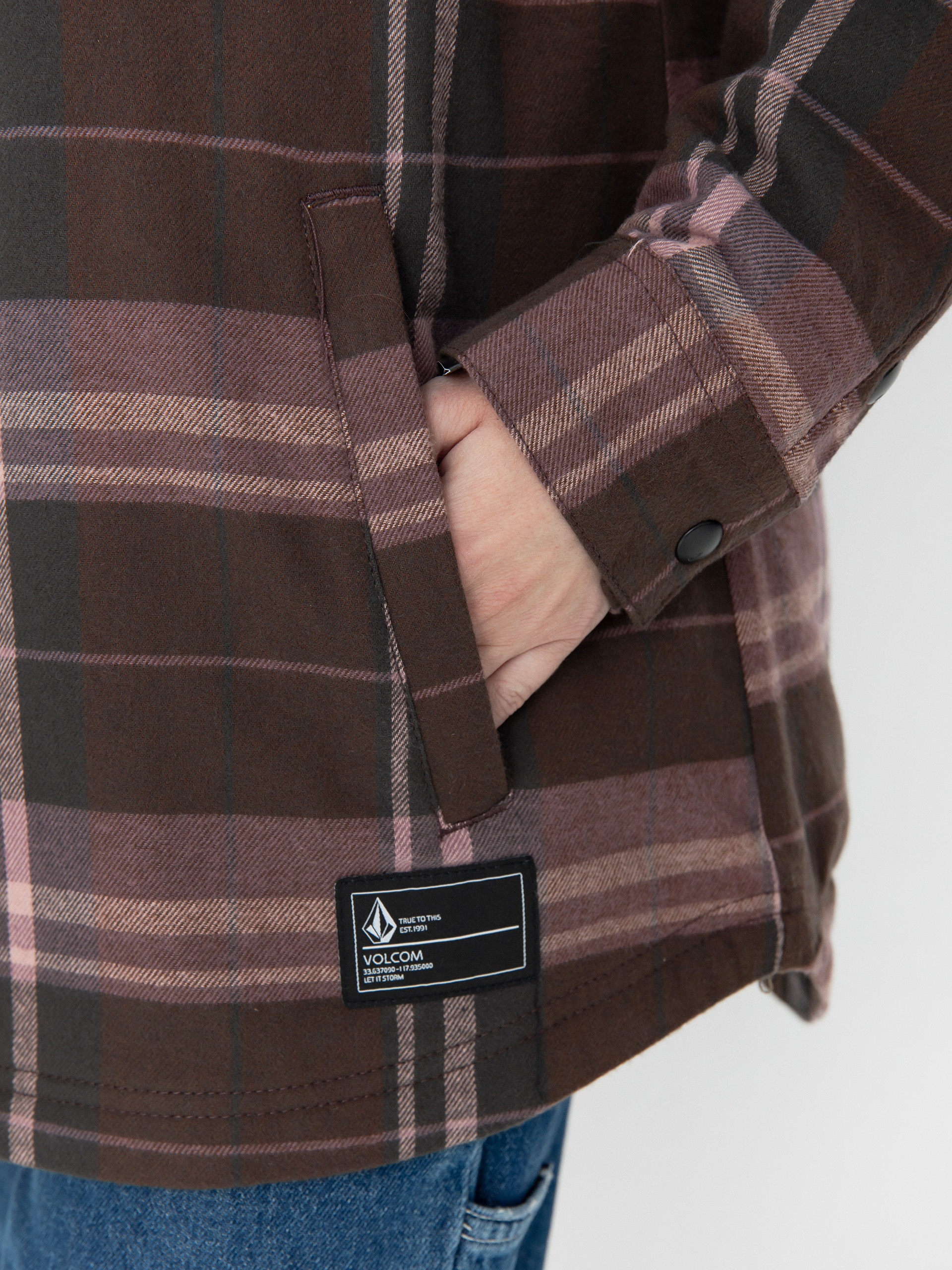 Жіноча Сноубордична куртка Volcom Ins Riding Flannel (dusty lavender)