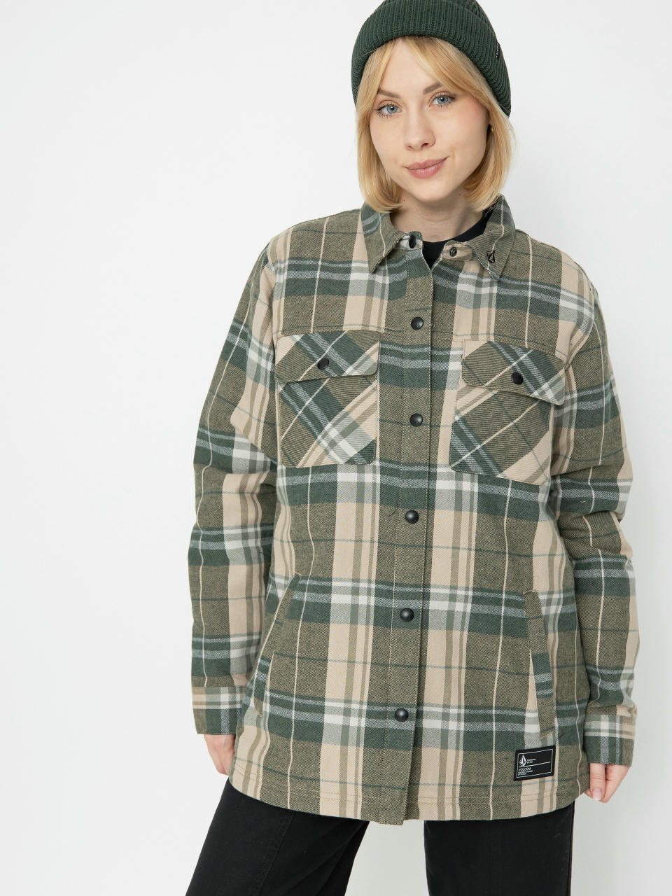 Жіноча Сноубордична куртка Volcom Ins Riding Flannel (sand)