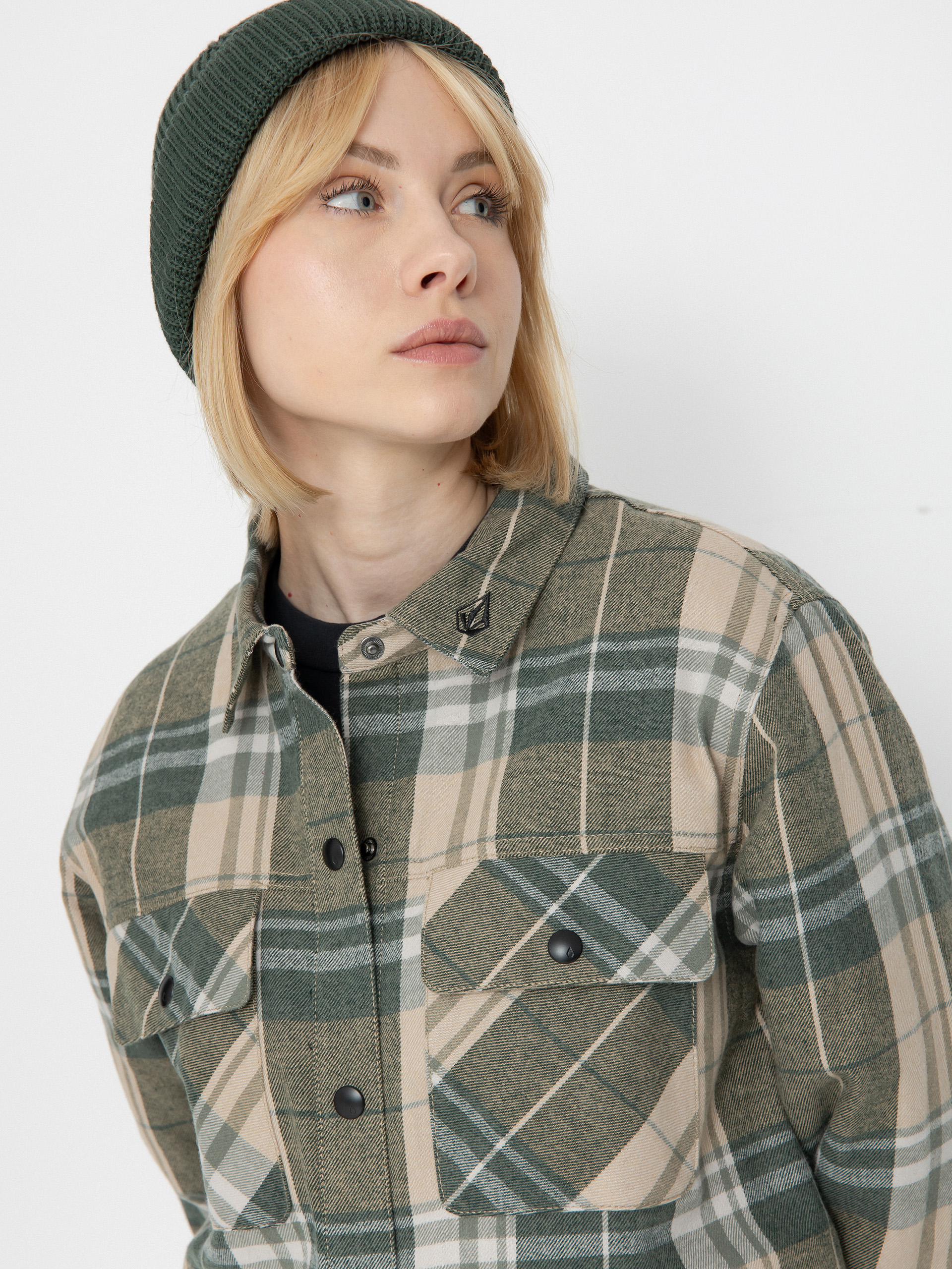 Жіноча Сноубордична куртка Volcom Ins Riding Flannel (sand)