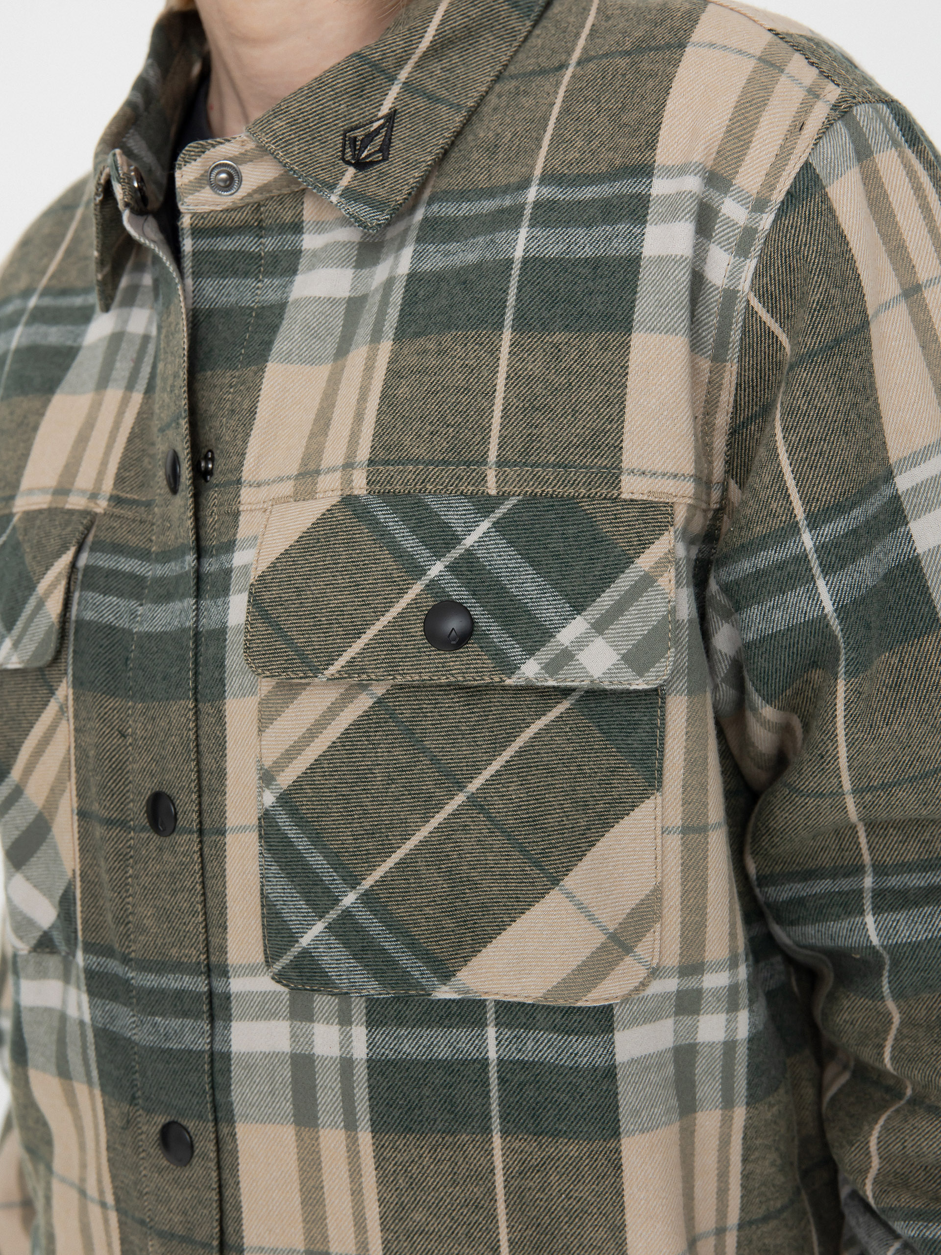 Жіноча Сноубордична куртка Volcom Ins Riding Flannel (sand)