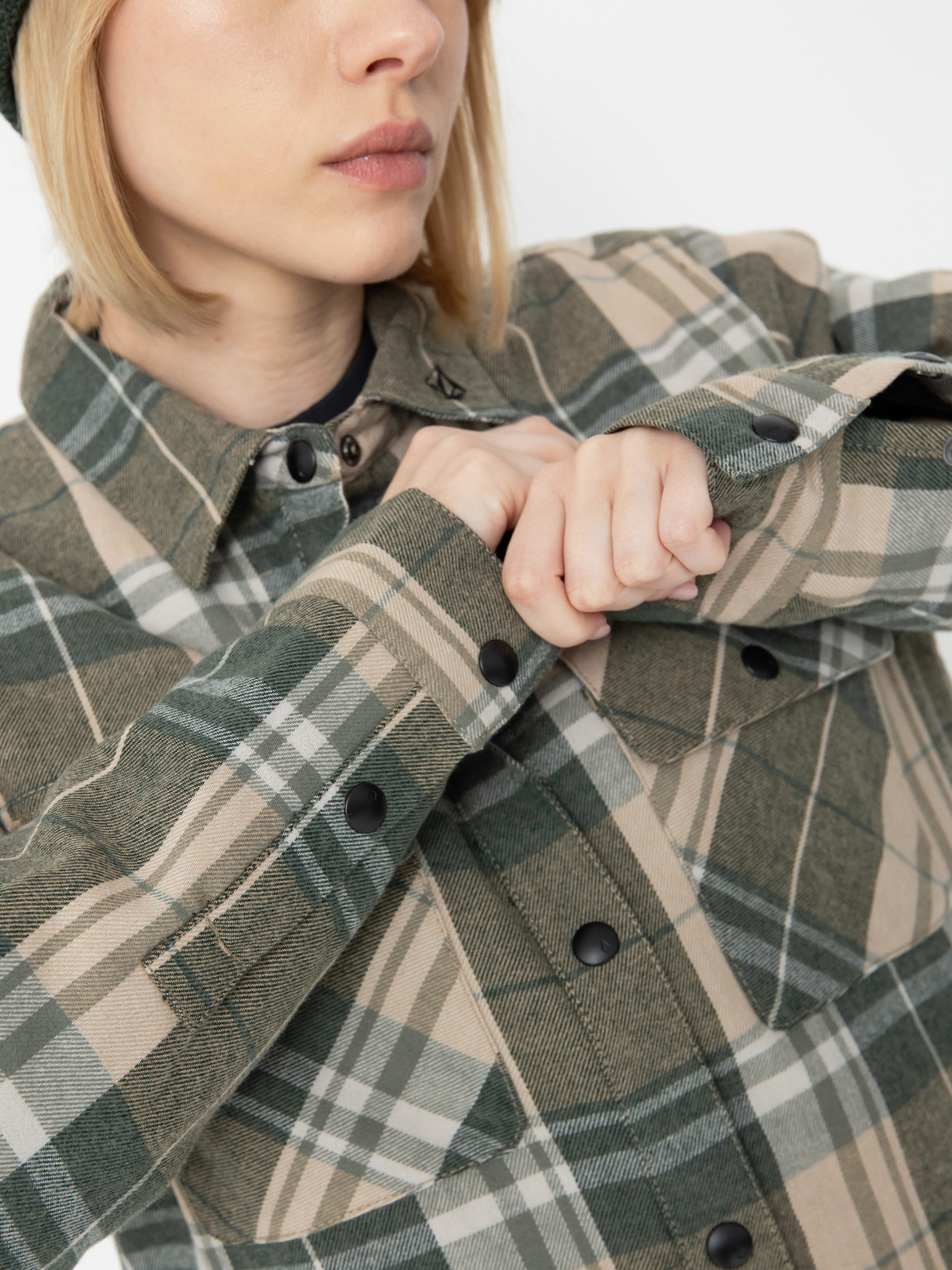 Жіноча Сноубордична куртка Volcom Ins Riding Flannel (sand)