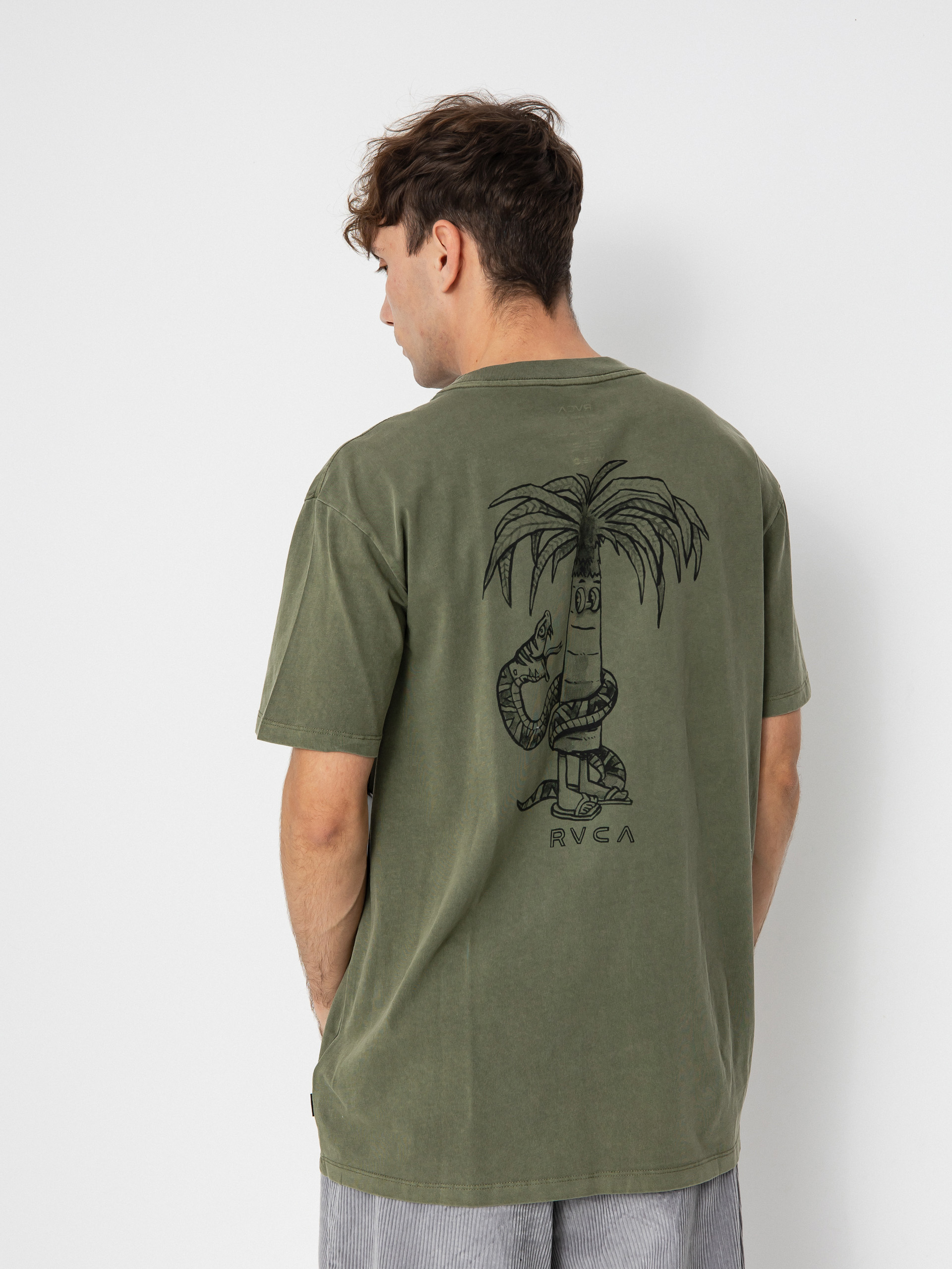 Футболка RVCA Pommier Palms (olive)