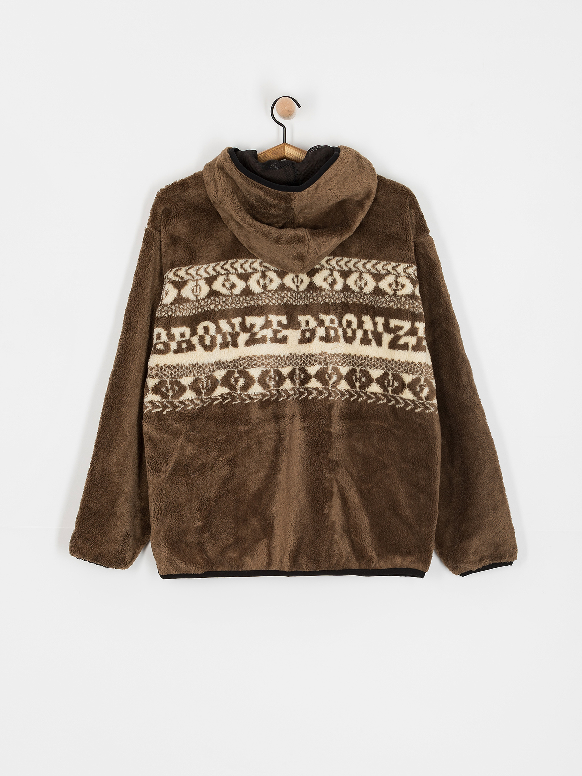 Чоловічий Флісовий светр HUF X Bronze High Pile (brown)