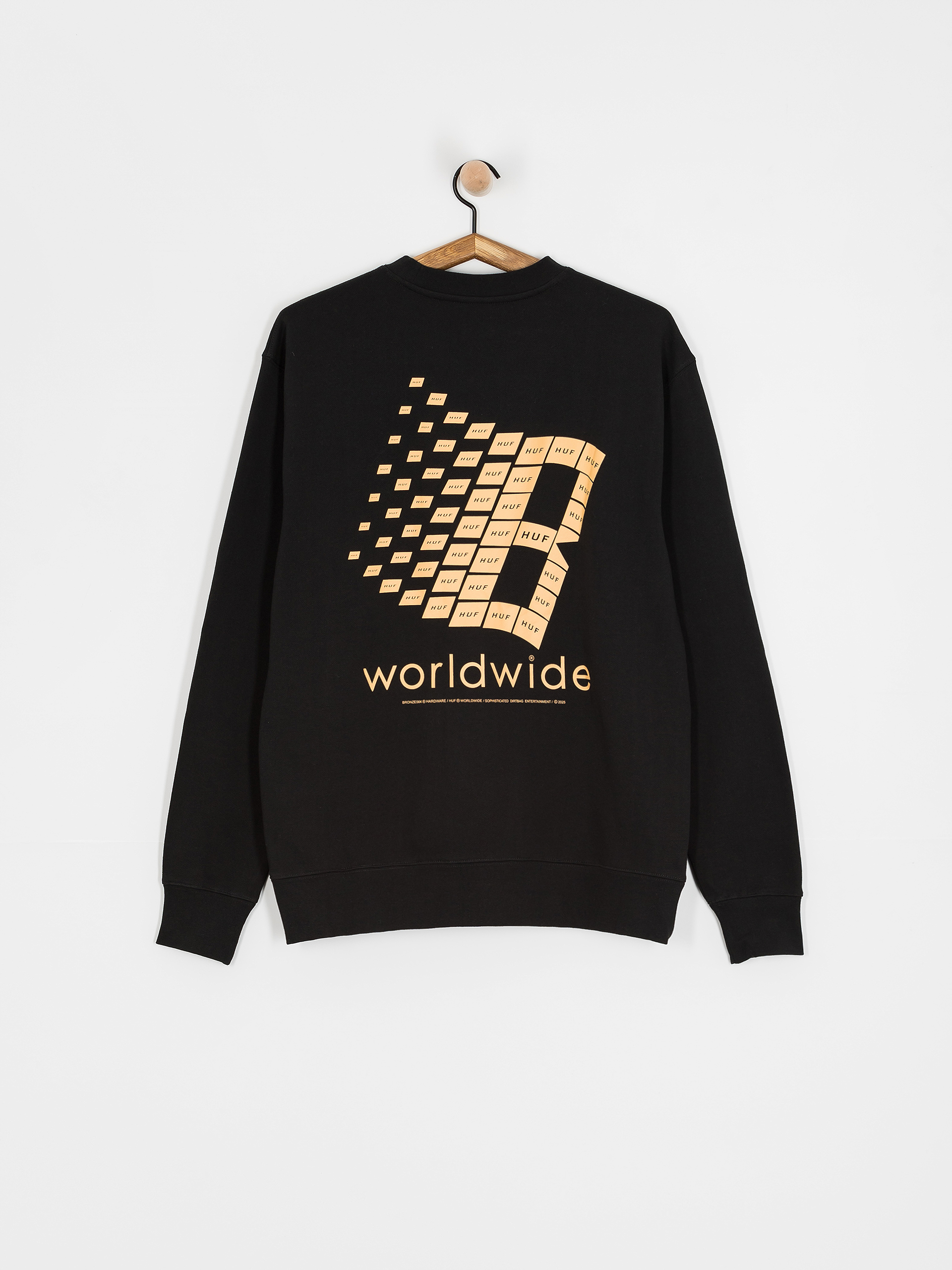Світшот HUF X Bronze Worldwide Crewneck (black)