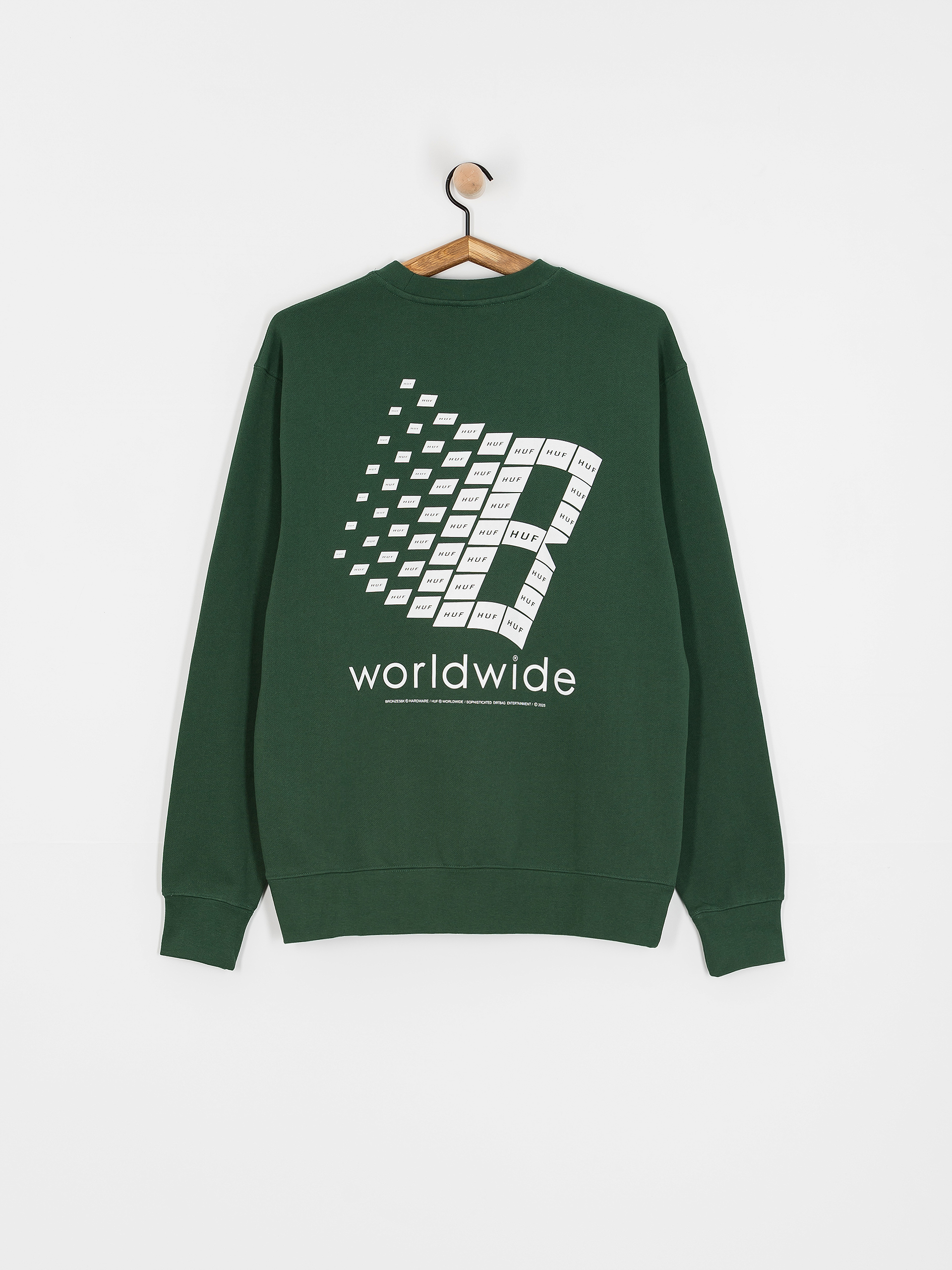 Світшот HUF X Bronze Worldwide Crewneck (forest green)