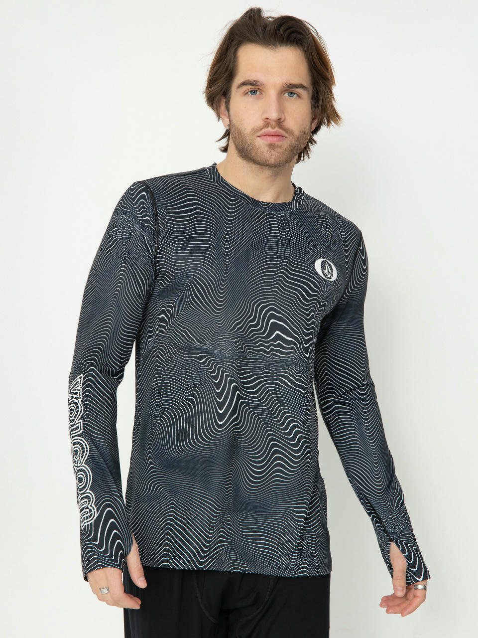 Термолонгслів Volcom M V Science Crew (black print)