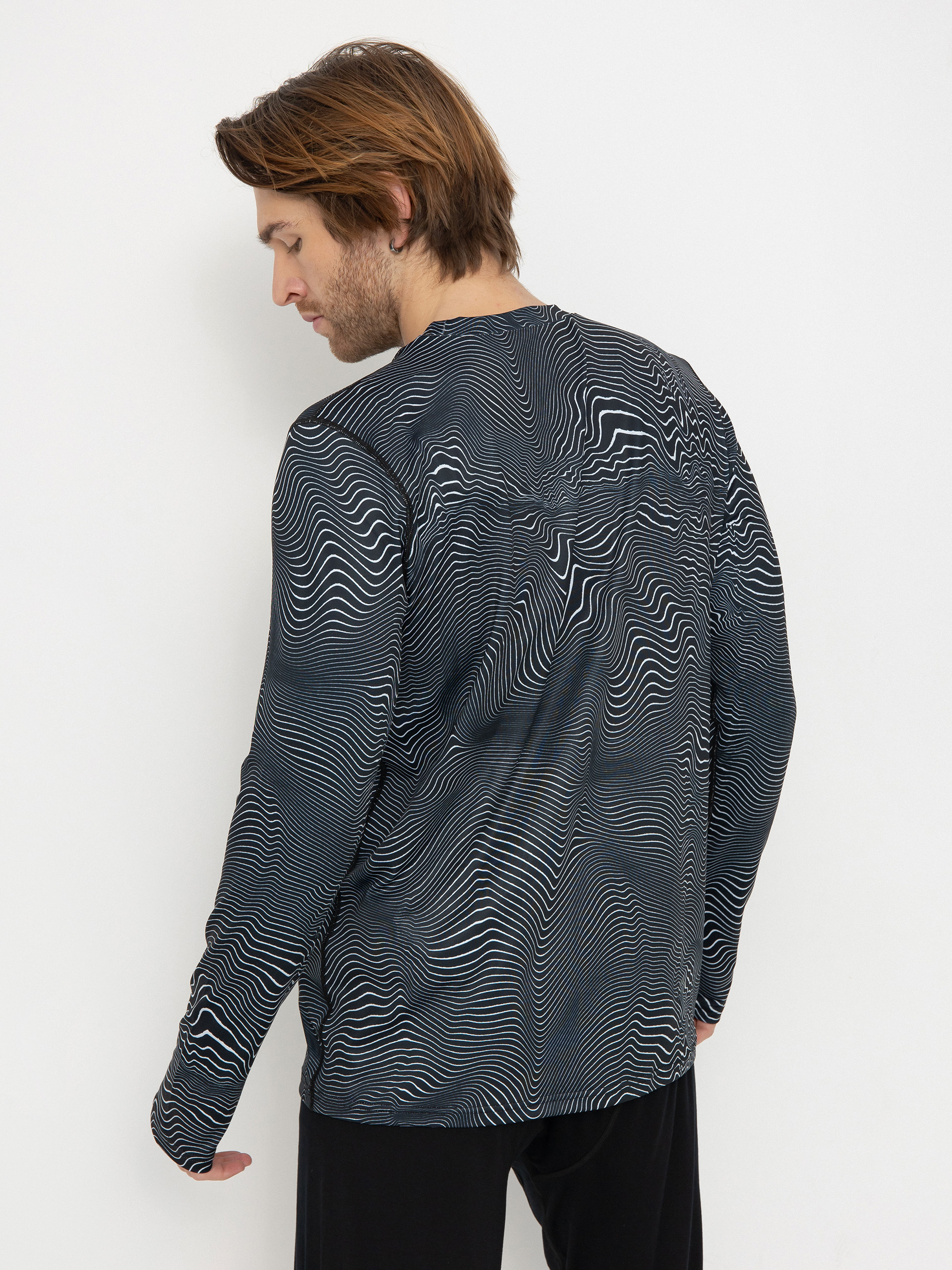 Чоловічий Термолонгслів Volcom M V Science Crew (black print)