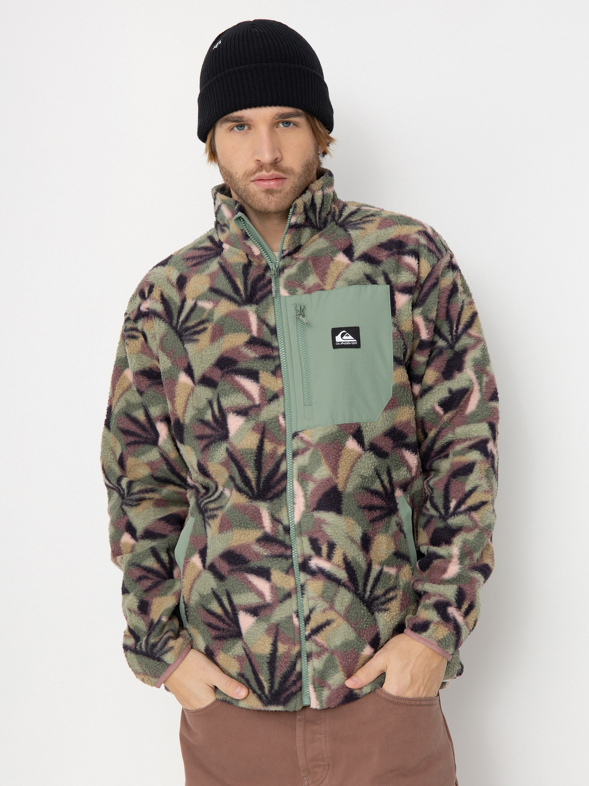 Флісовий светр Quiksilver Clean Coast FZ (desert sage abstract palm)