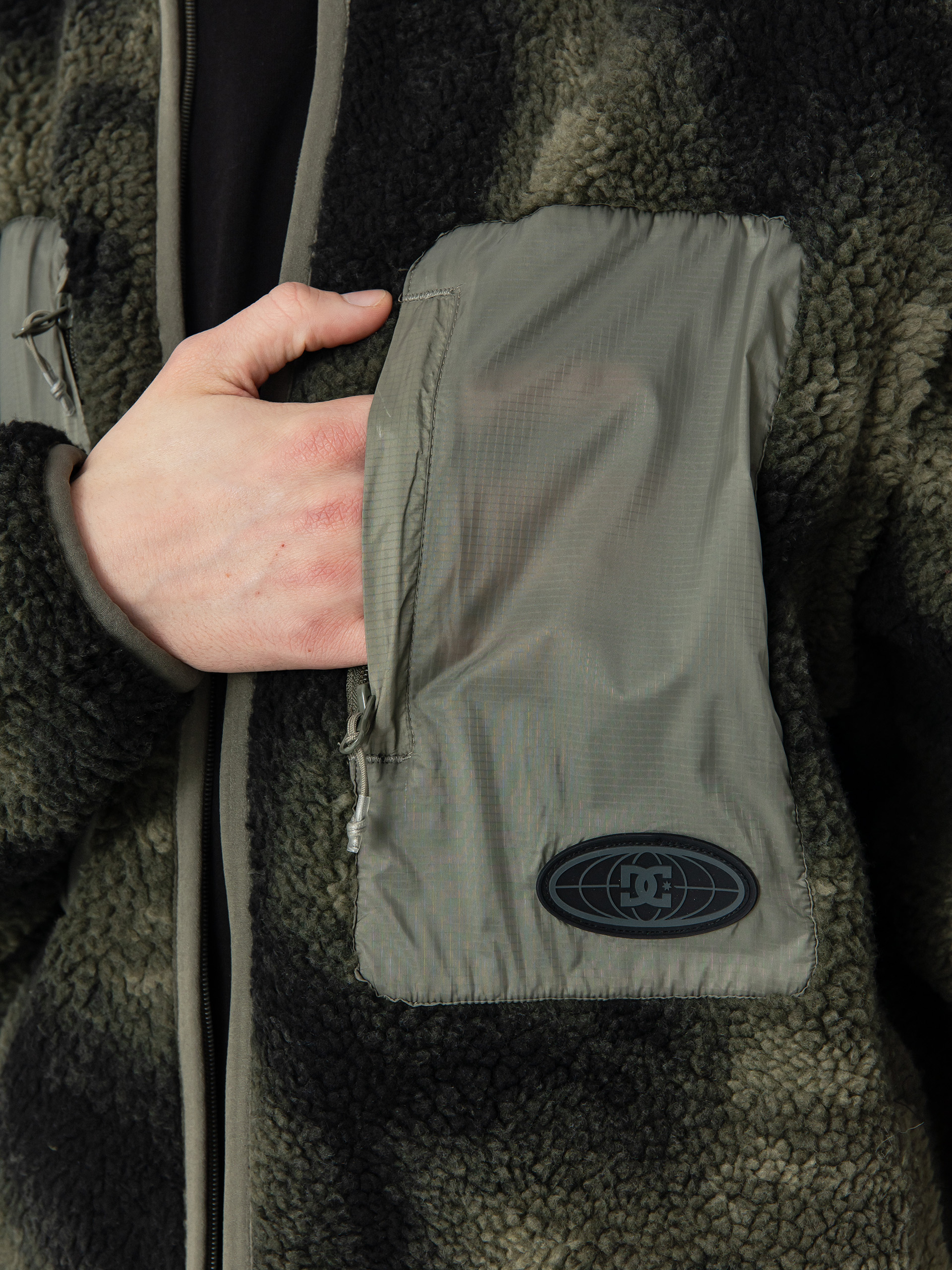 Чоловічий Флісовий светр DC Traverse (olive overspray prnt)