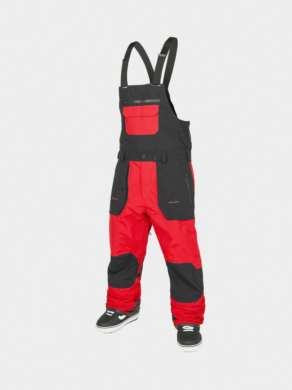 Чоловічі Сноубордичні штани Volcom Rain Gore Tex Bib Overall (crimson)