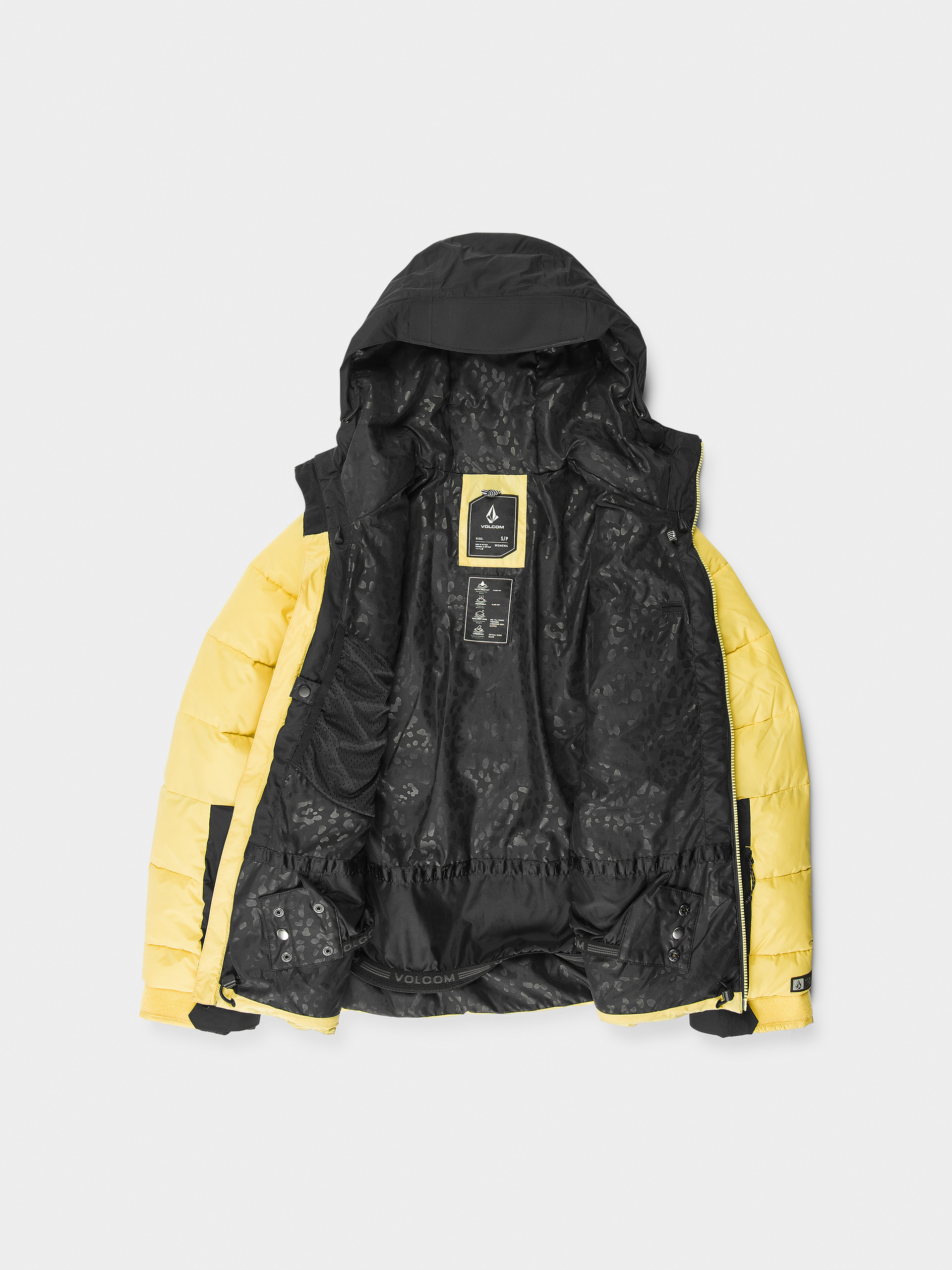 Жіноча Сноубордична куртка Volcom Puffleup (dark yellow)