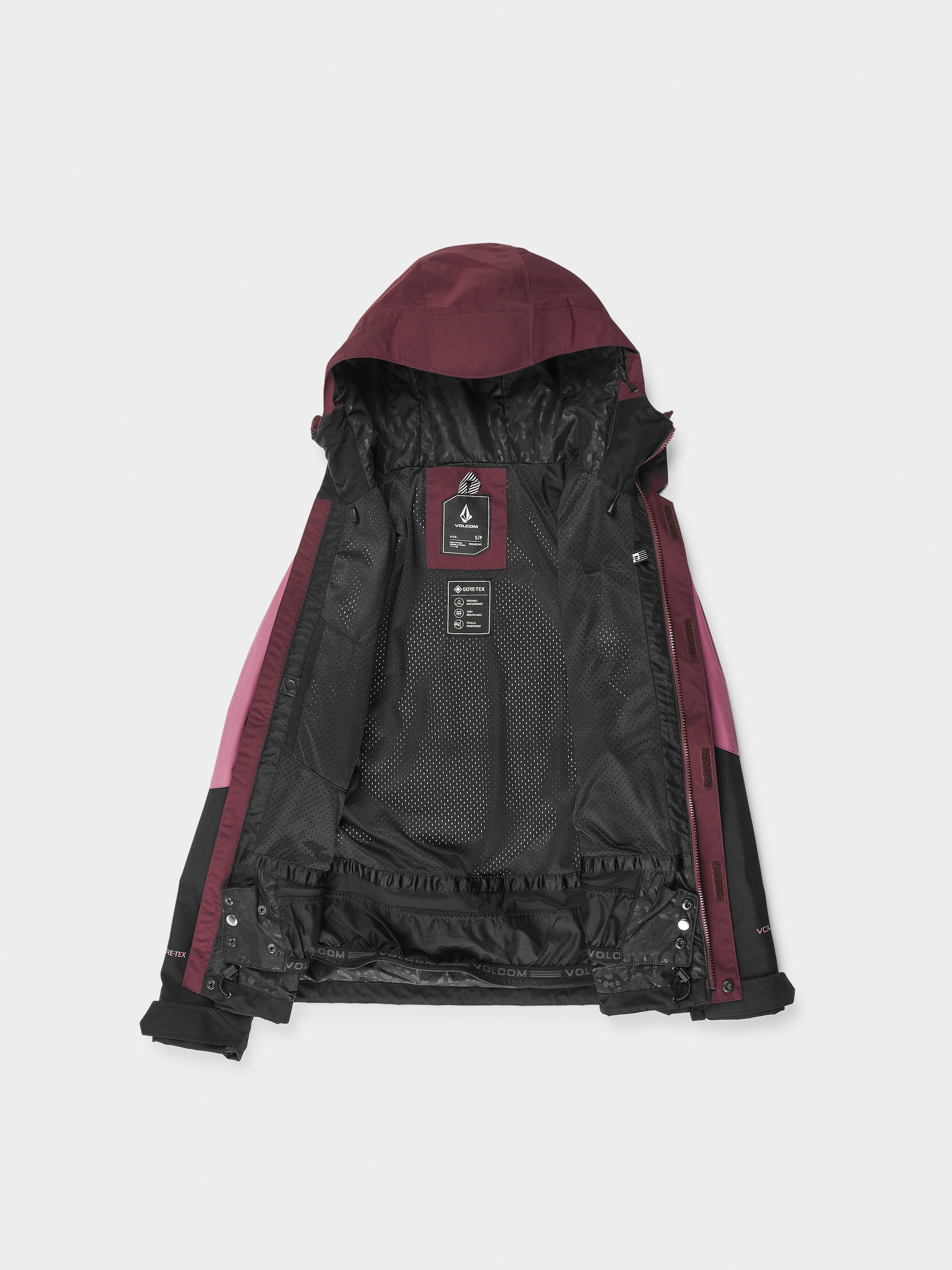 Жіноча Сноубордична куртка Volcom V.Co Aris Gore Tex (burgundy)