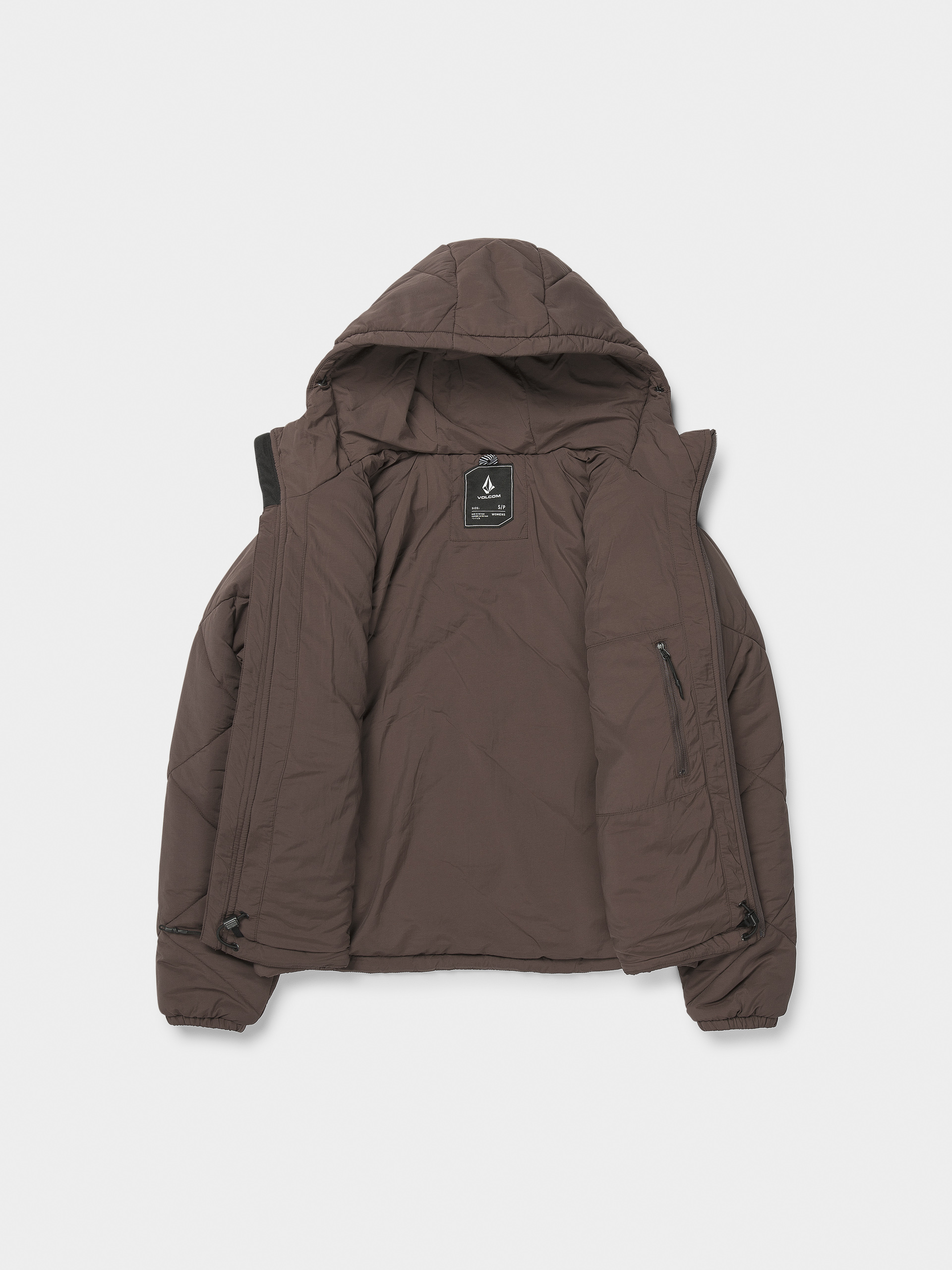 Жіноча Сноубордична куртка Volcom Quinn Puff (mahogany)
