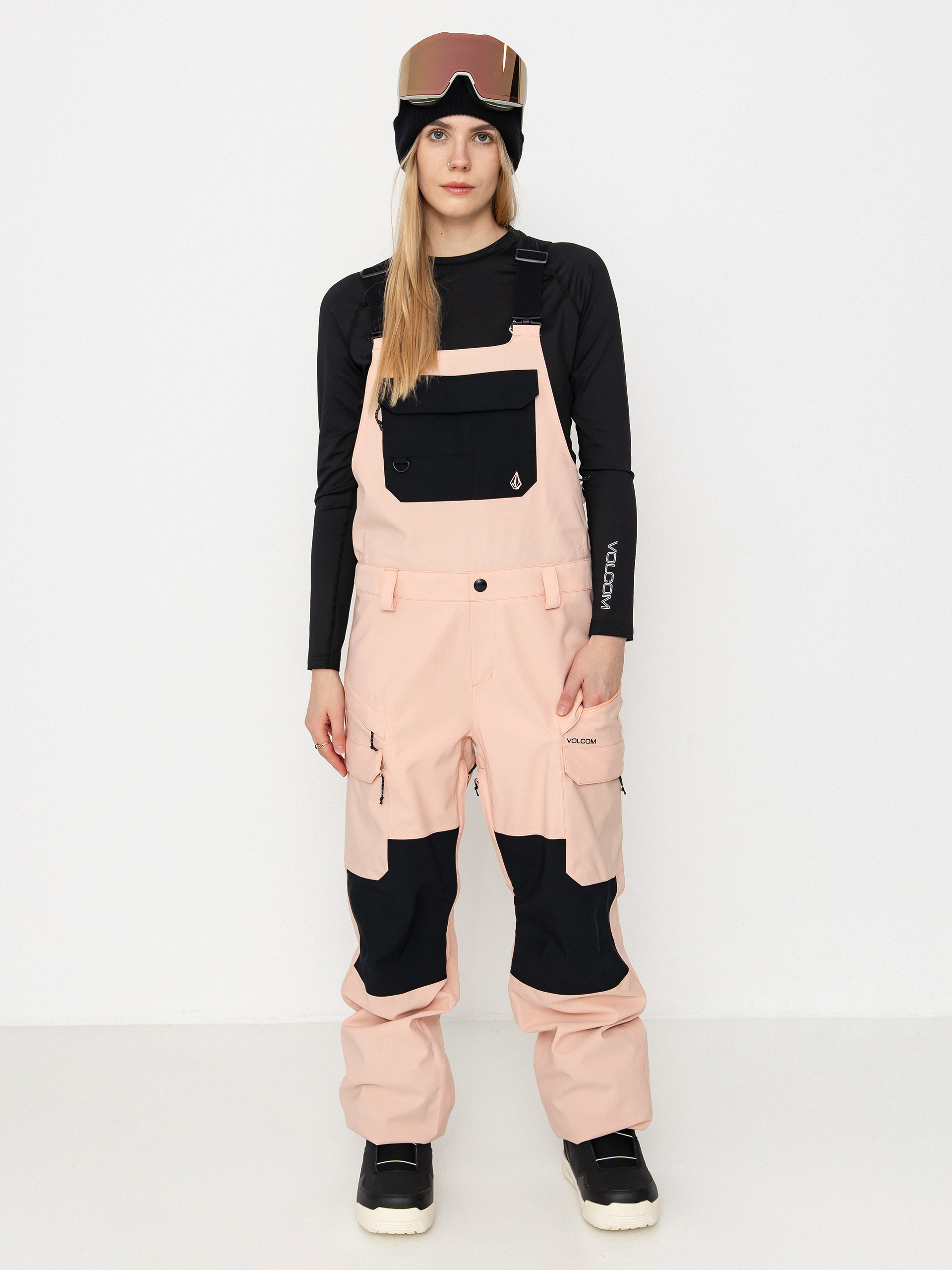 Сноубордичні штани Volcom Creston 3D Stretch Bib Overall Wmn (coral haze)