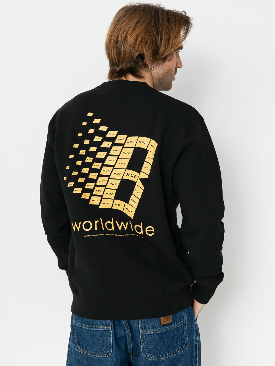 Світшот HUF X Bronze Worldwide Crewneck (black)