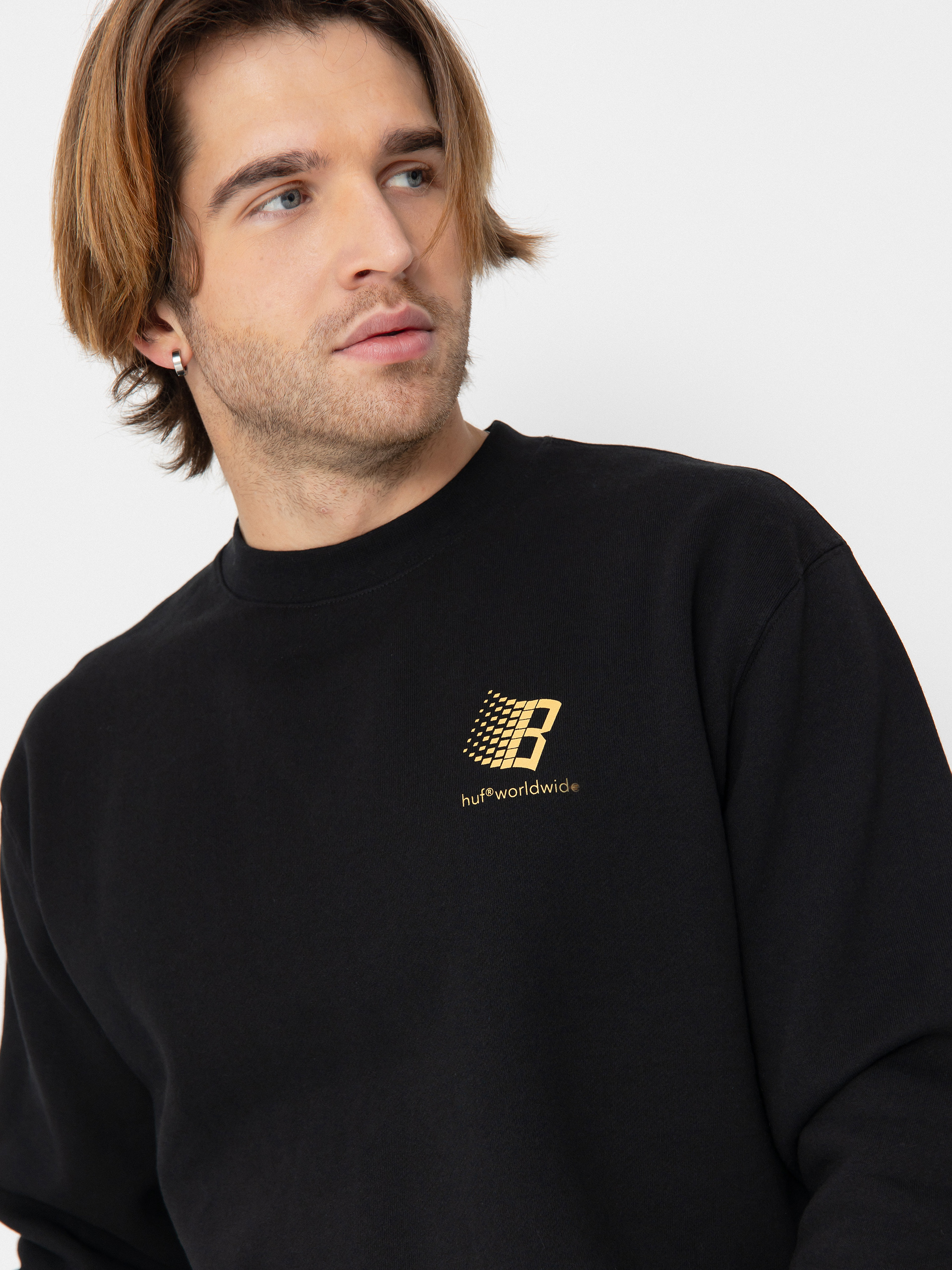 Світшот HUF X Bronze Worldwide Crewneck (black)