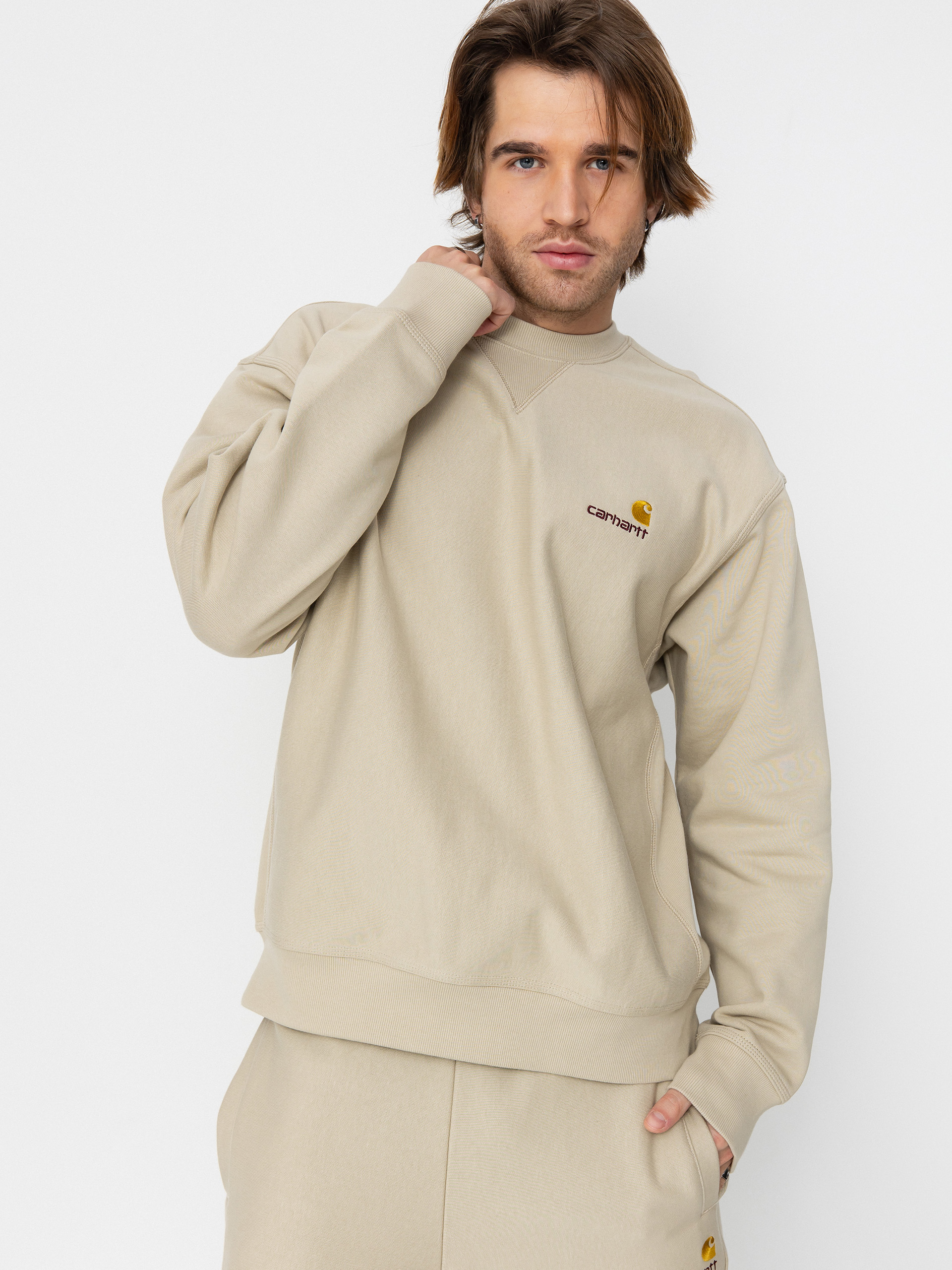 Світшот Carhartt WIP American Script (fleur de sel)