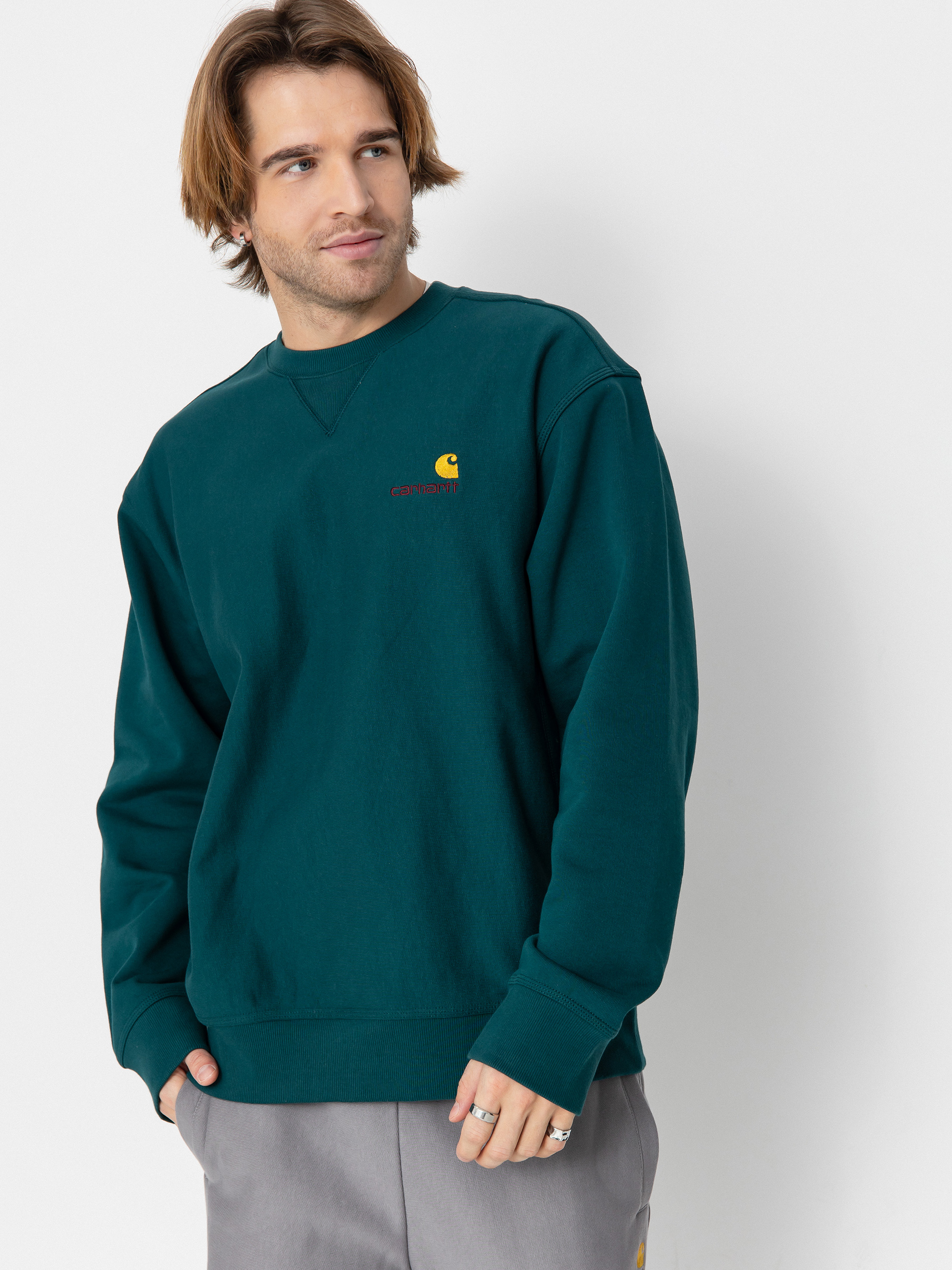 Світшот Carhartt WIP American Script (malachite)