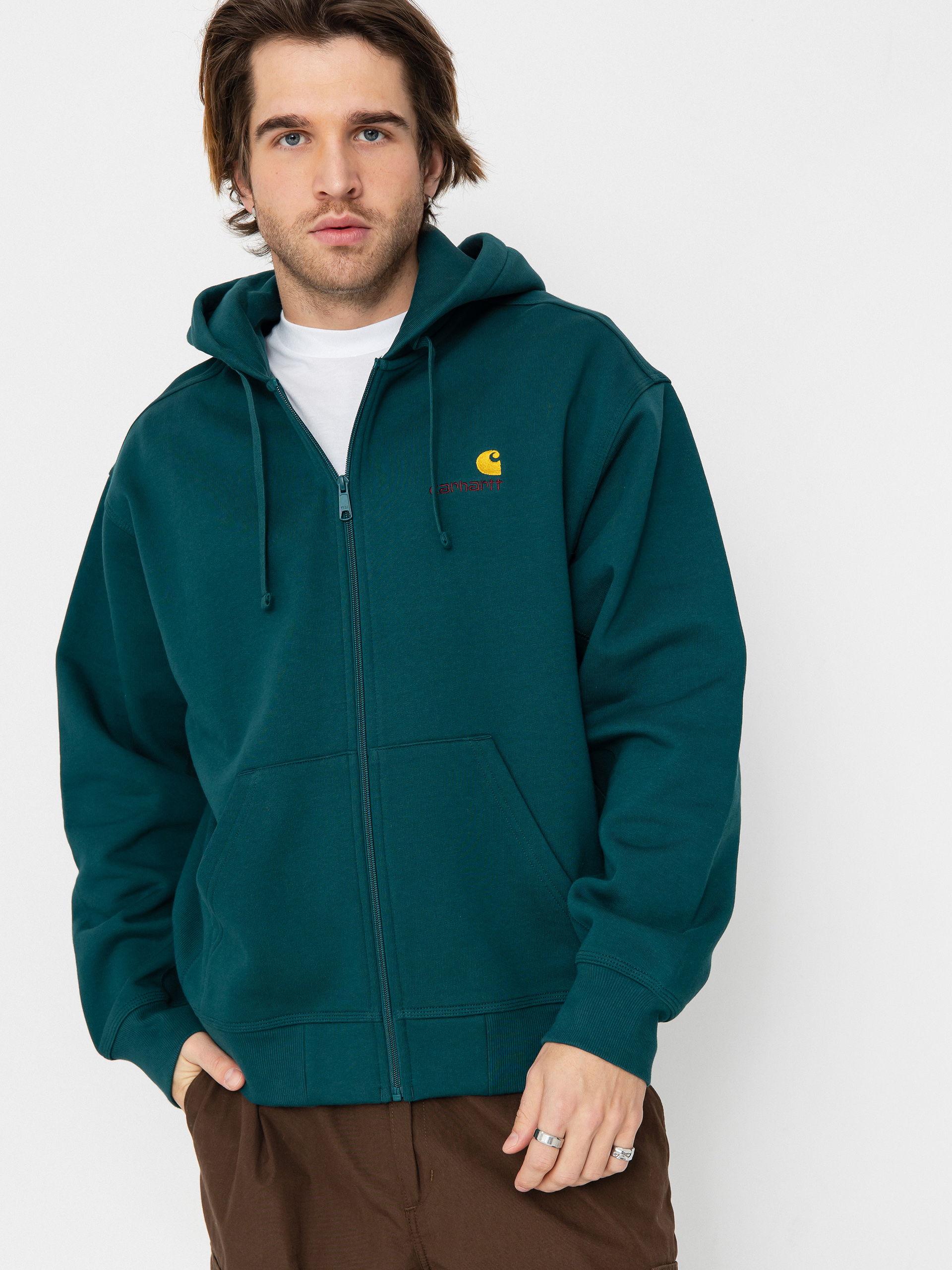 Худі Carhartt WIP American Script ZHD (malachite)