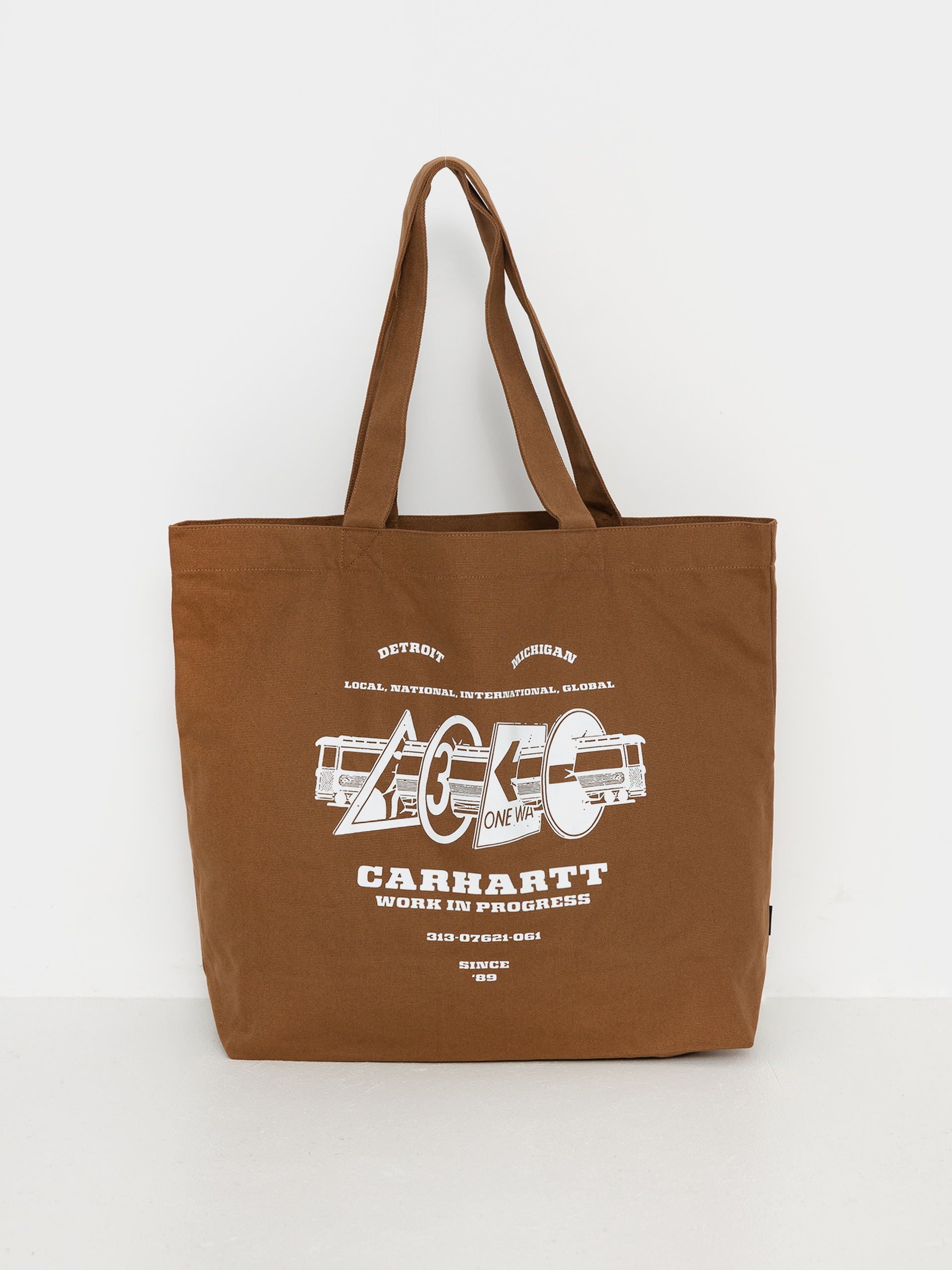 Сумка Carhartt WIP Canvas Graphic Tote (runaway print hamilton brown)