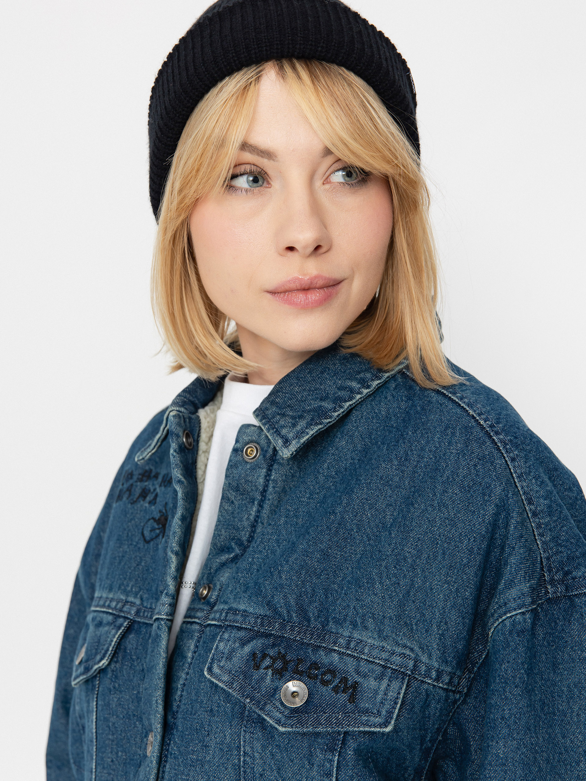 Куртка Volcom Fa Keutchi Denim Wmn (vmi-vintage marbled indigo)